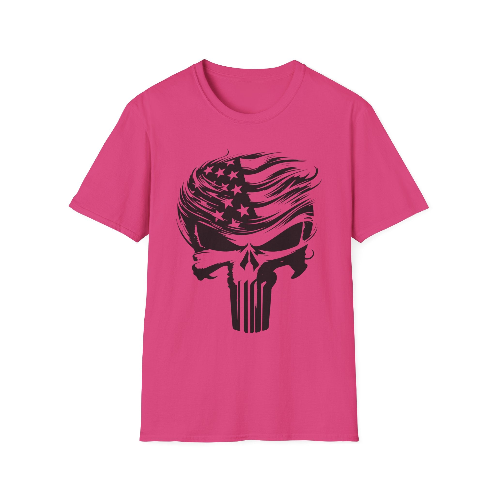 Punisher Patriotic Skull Graphic T-Shirt | Mens Womans  Softstyle Tee, Unique Gift, Casual Wear, Festival Apparel, Statement Shirt