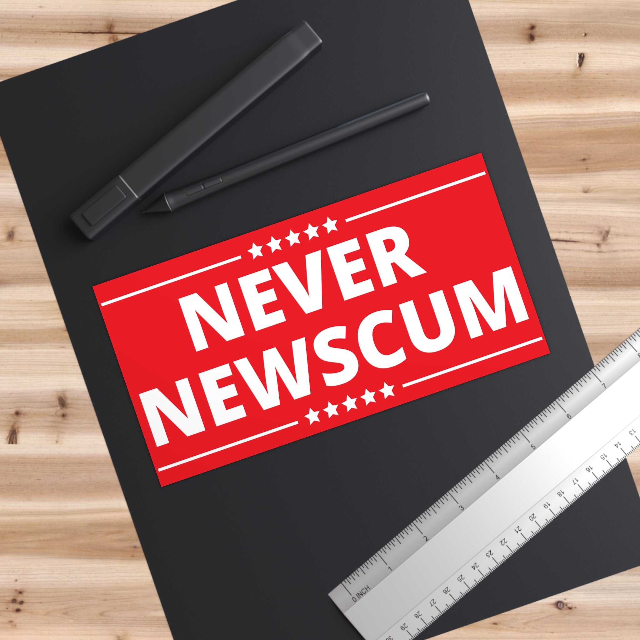 Never NewScum Bold Political Bumper Stickers | Unique Car Decals | Never Newscum | Car Accessories | Gift for Activists