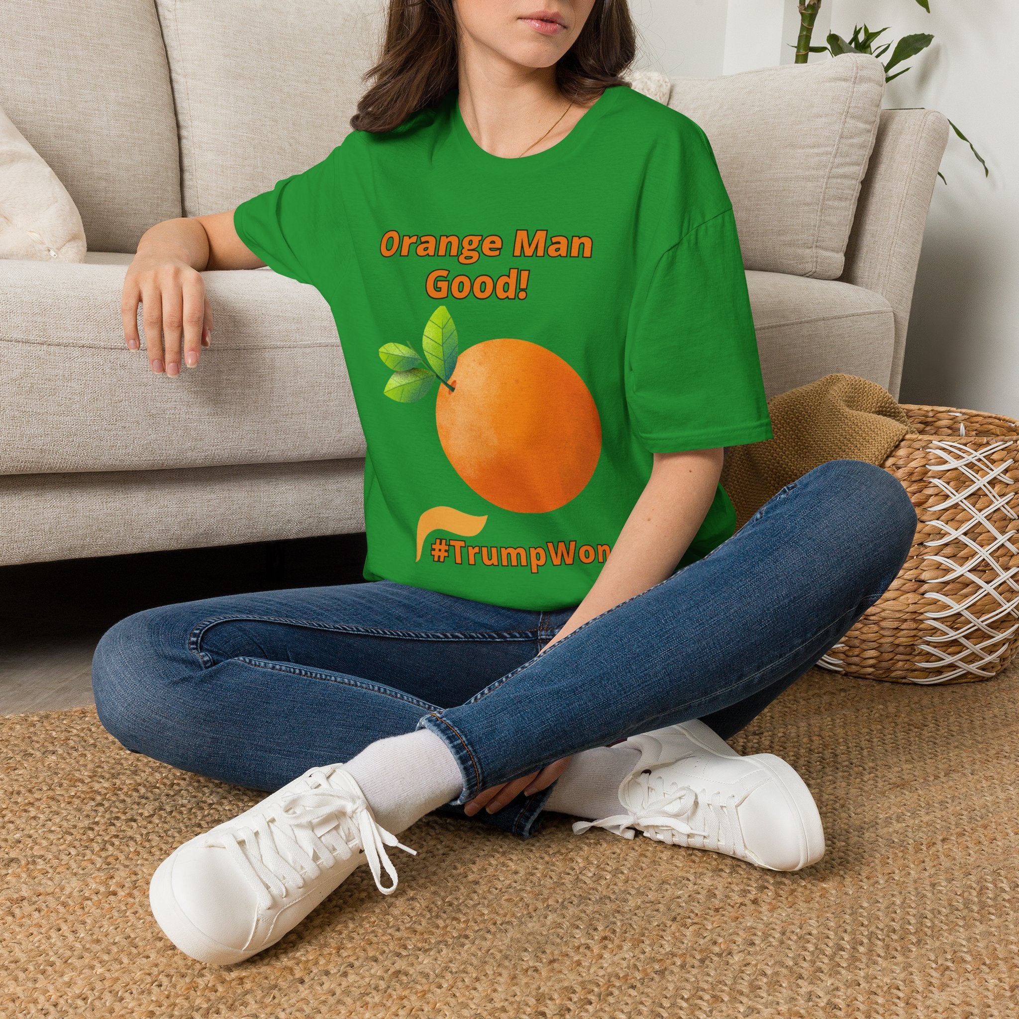 Orange Man Good Softstyle T-Shirt, Trump 2020 Tee, Unisex Shirt, Mens Womens DJT Gift, #TrumpWon