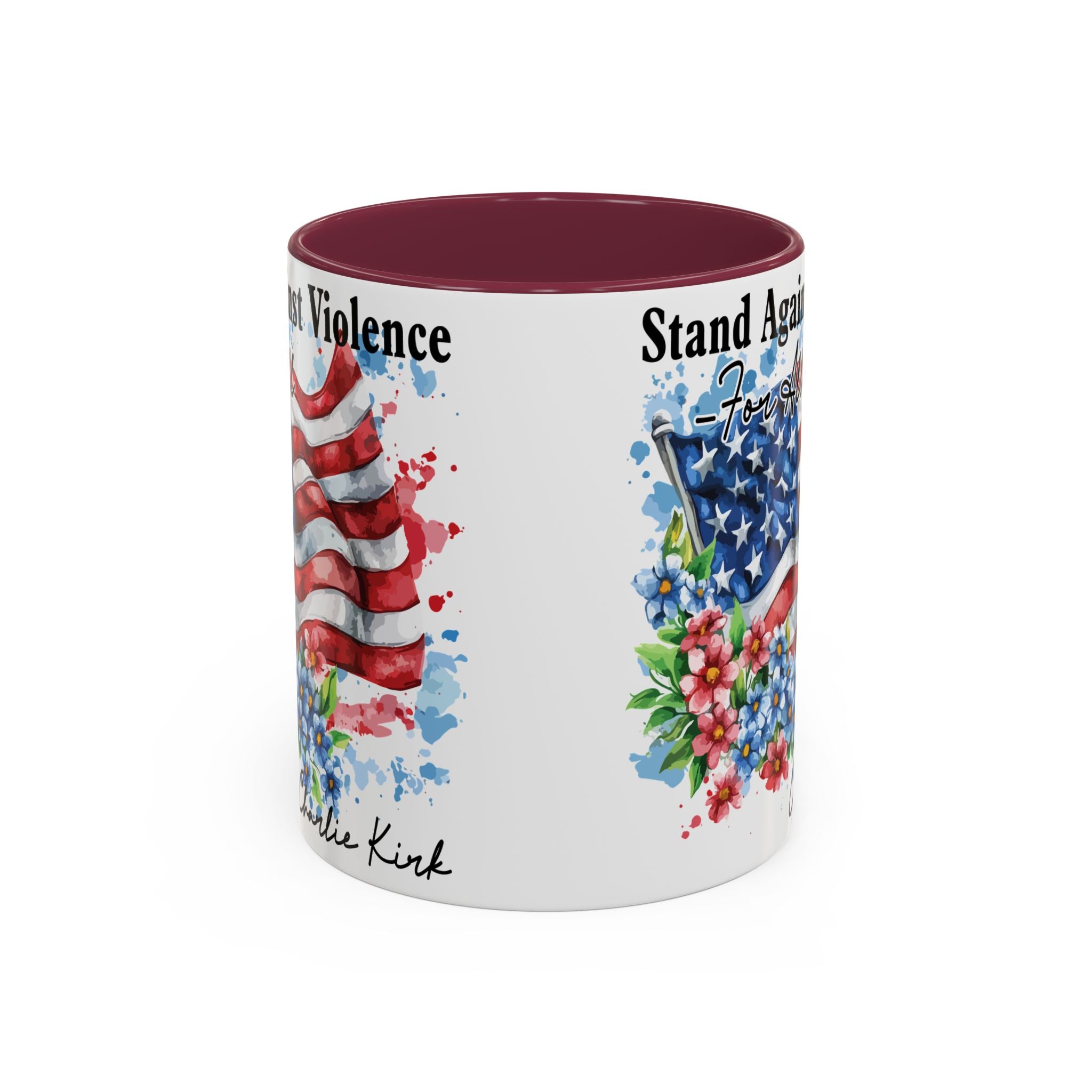 Charlie Kirk Patriotic Coffee Mugs for Inspiration, Stand Against Violence, Colorful Mugs, Gift for Activists, Tea Lovers, 4th of July