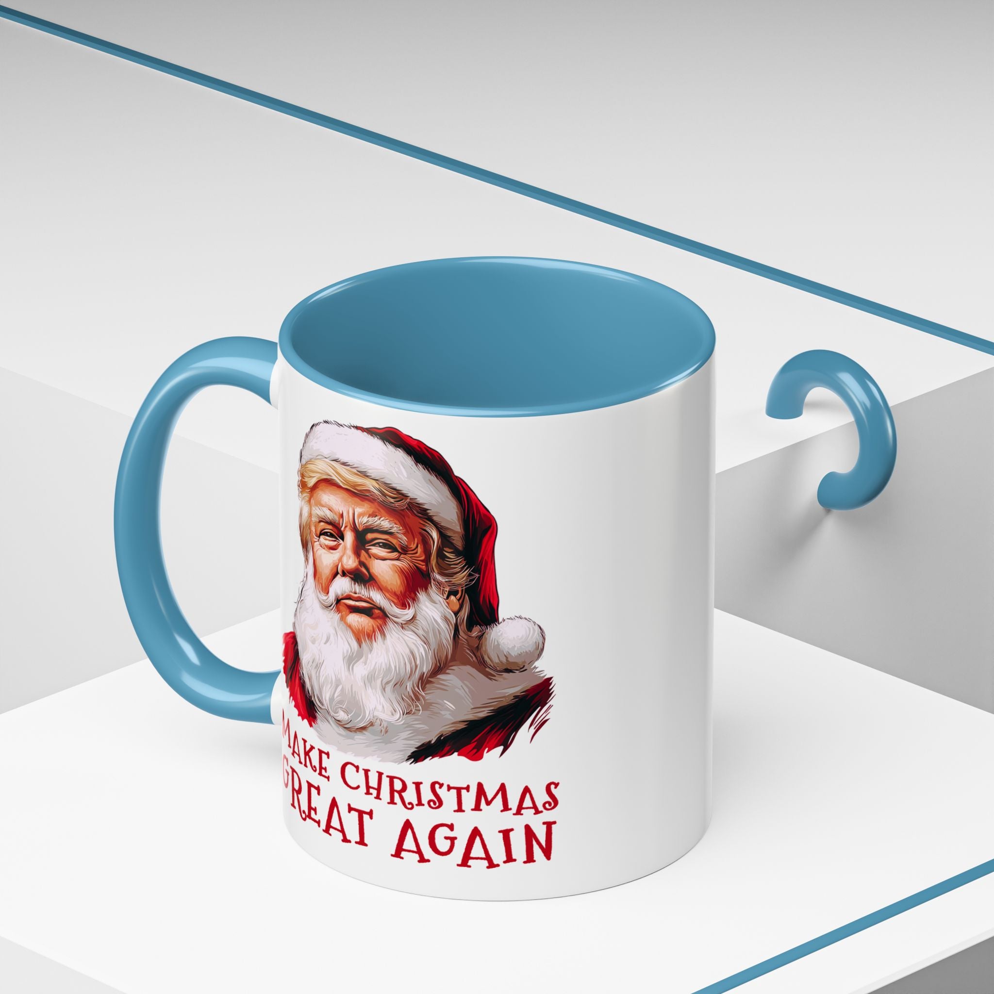 Make Christmas Great Again Mug | Accent Coffee Mug #Trump