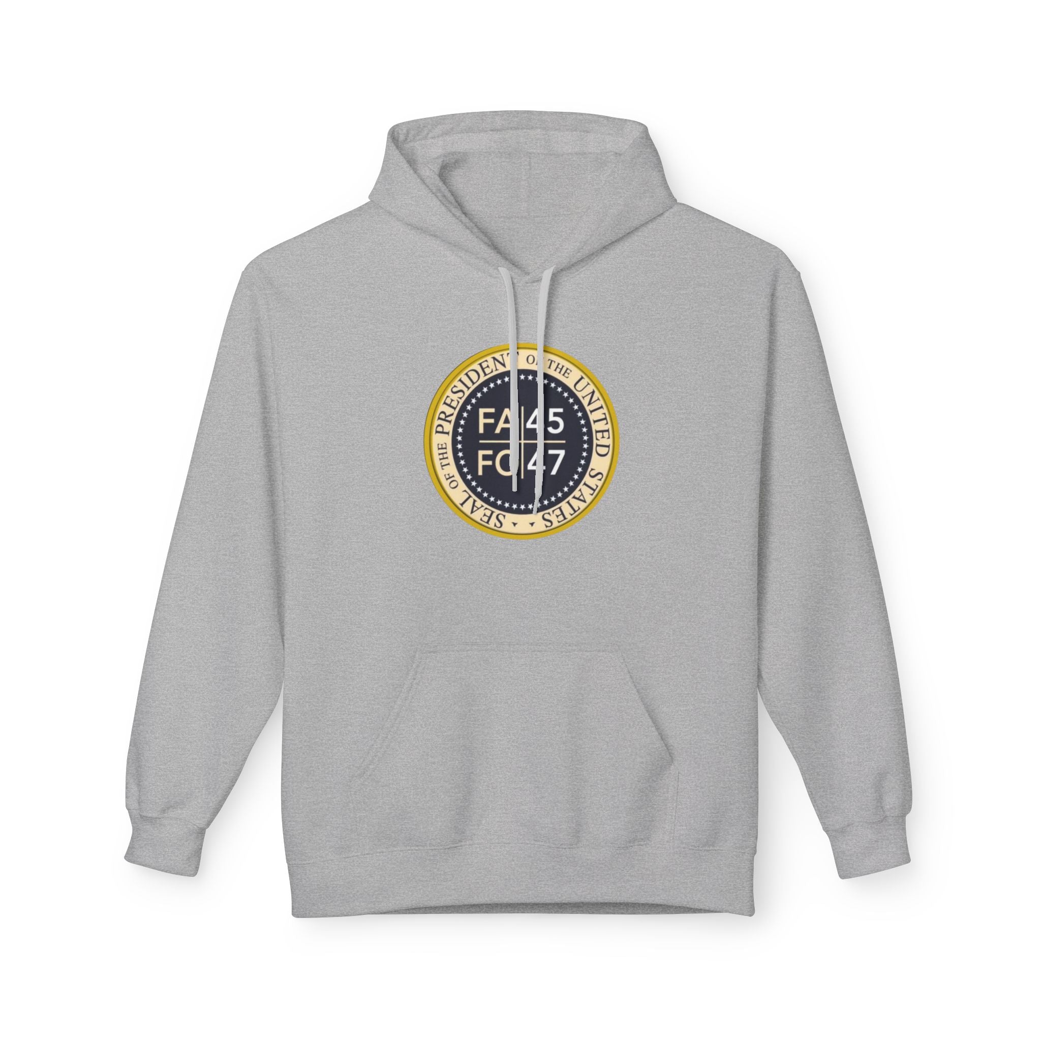FA45 FO47 Trump Seal Hoodie | Political Satire Presidential Seal