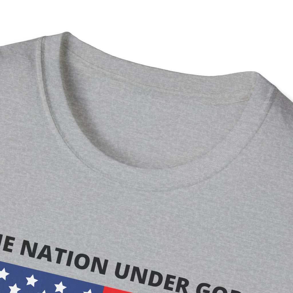 Patriotic T-Shirt, One Nation Under God Tee, Pledge of Allegiance Shirt, American Flag Shirt, July 4th Celebration Apparel