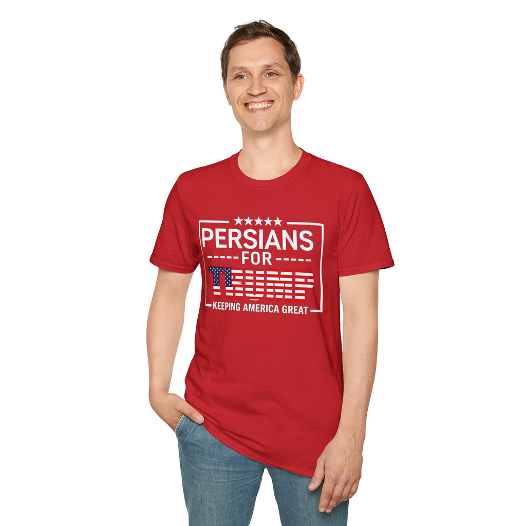 Persians for Trump T-Shirt — Patriotic American Flag Design #Iran #Persia #Trump