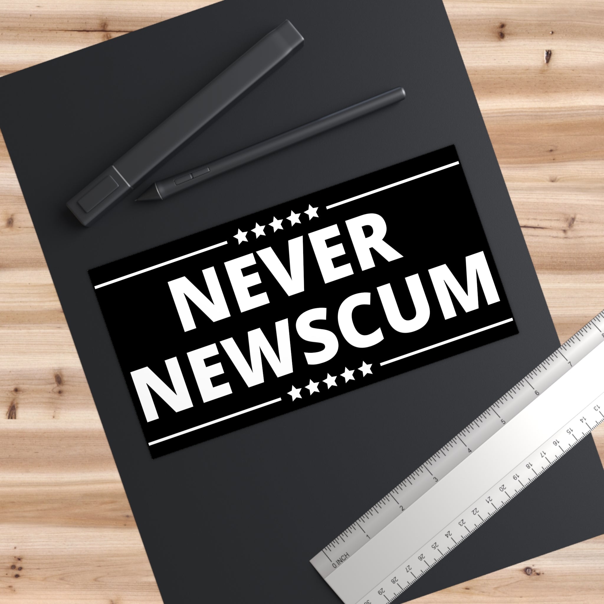 Never NewScum Bold Political Bumper Sticker - 'Never NewsCum' - Car Accessories, Funny Gift, Vehicle Decor, Election Humor, Car Enthusiast