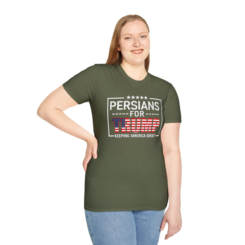 Persians for Trump T-Shirt — Patriotic American Flag Design #Iran #Persia #Trump