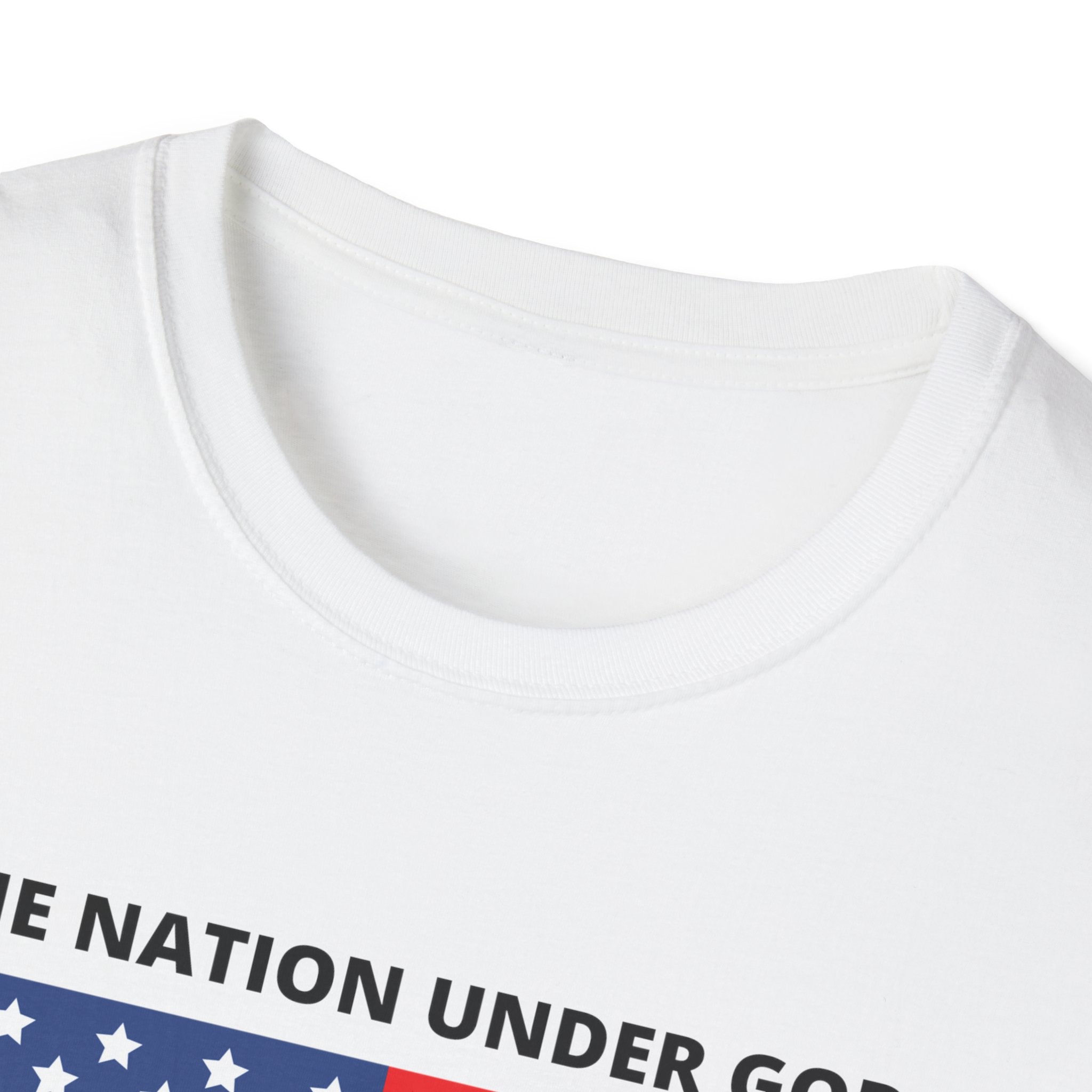 Patriotic T-Shirt, One Nation Under God Tee, Pledge of Allegiance Shirt, American Flag Shirt, July 4th Celebration Apparel