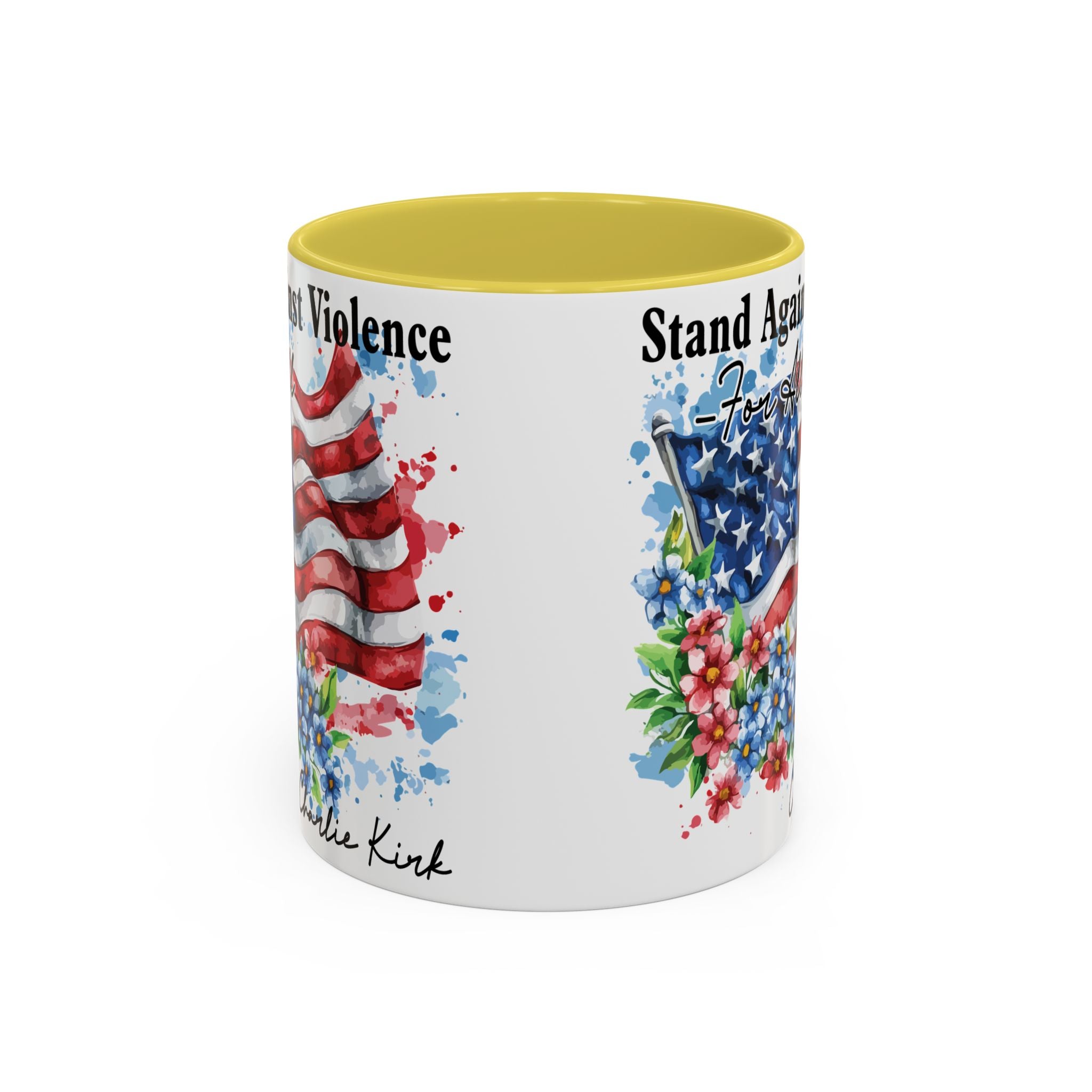Charlie Kirk Patriotic Coffee Mugs for Inspiration, Stand Against Violence, Colorful Mugs, Gift for Activists, Tea Lovers, 4th of July