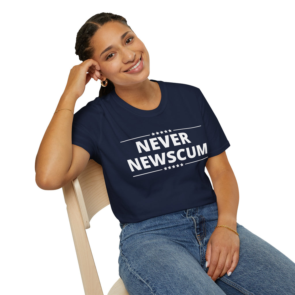 Never Newscum T-Shirt — Bold Political Statement Tee