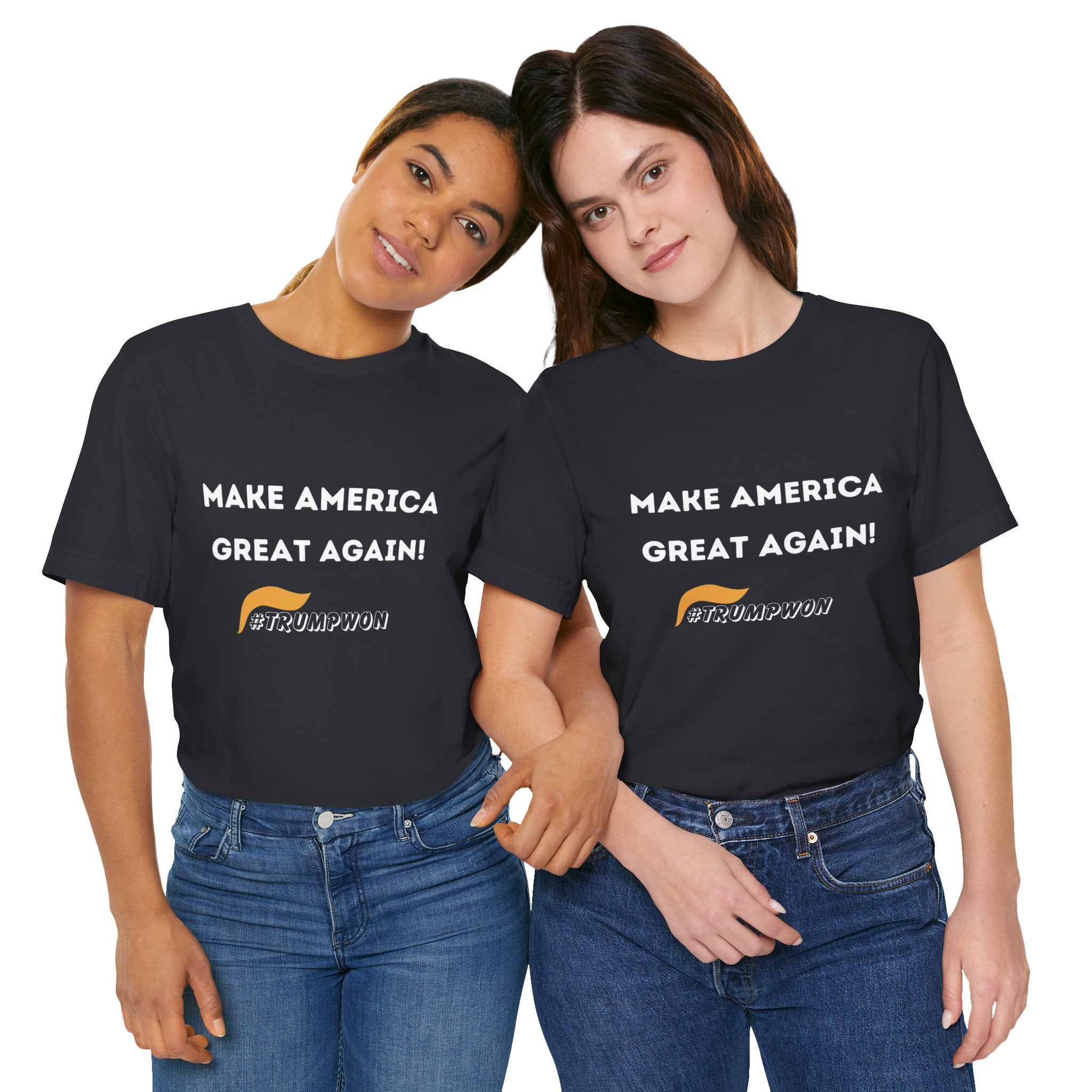 Make America Great Again #TrumpWon Mens Womans Jersey Short Sleeve Tee, Election Tee, Political Shirt, Patriotic Apparel, American Flag Clothing