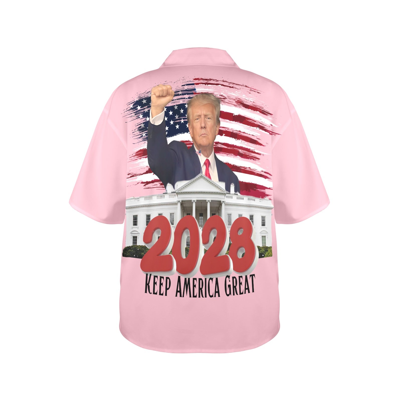 Keep America Great Trump 2028 Women's All Over Print Shirt （Made in USA，Ships to USA Only Free Shipping)