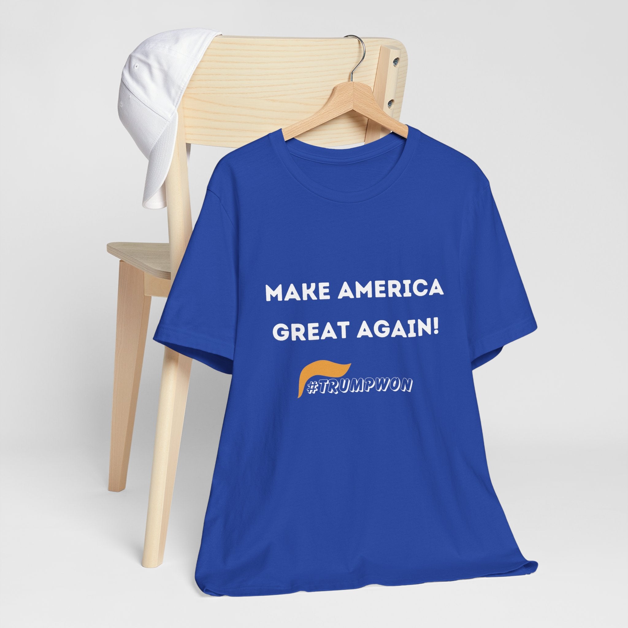 Make America Great Again #TrumpWon Mens Womans Jersey Short Sleeve Tee, Election Tee, Political Shirt, Patriotic Apparel, American Flag Clothing