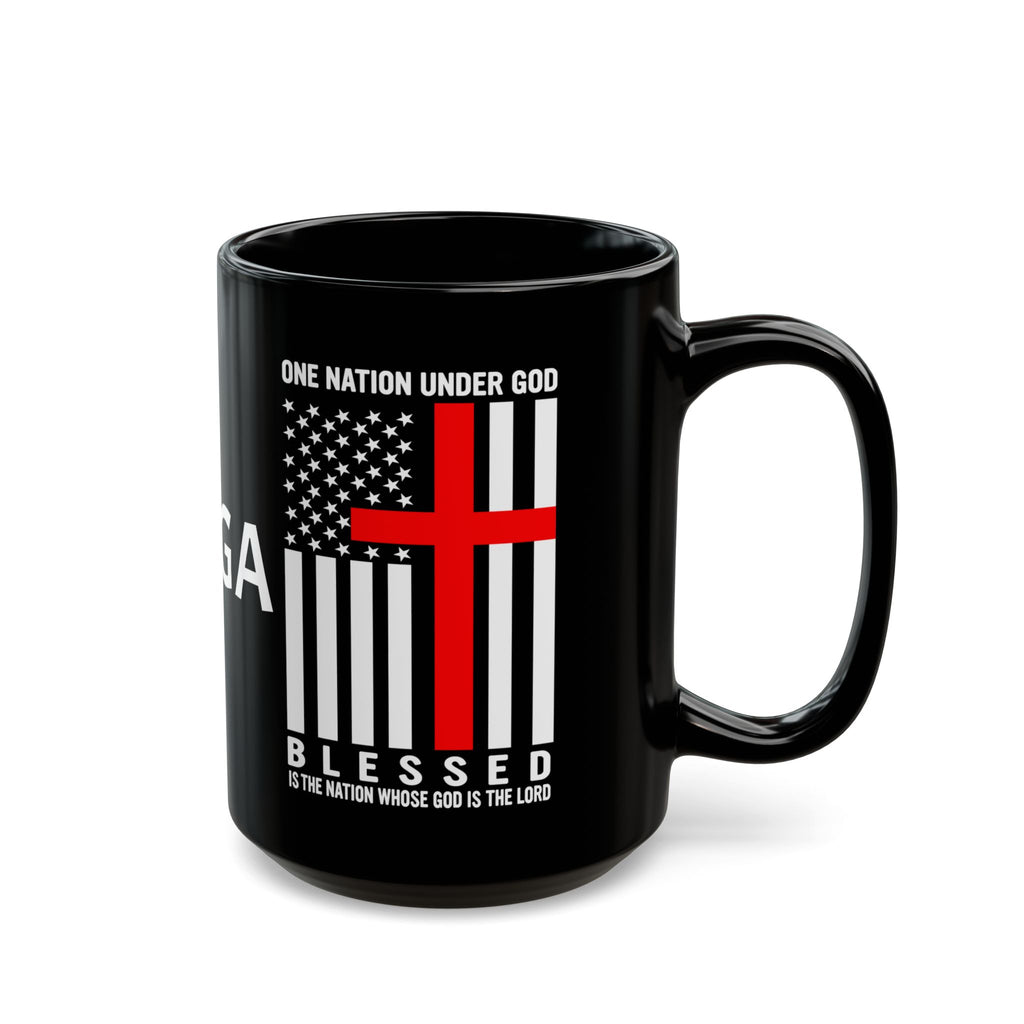 MAGA One Nation Under GOD - 11oz Black Mug