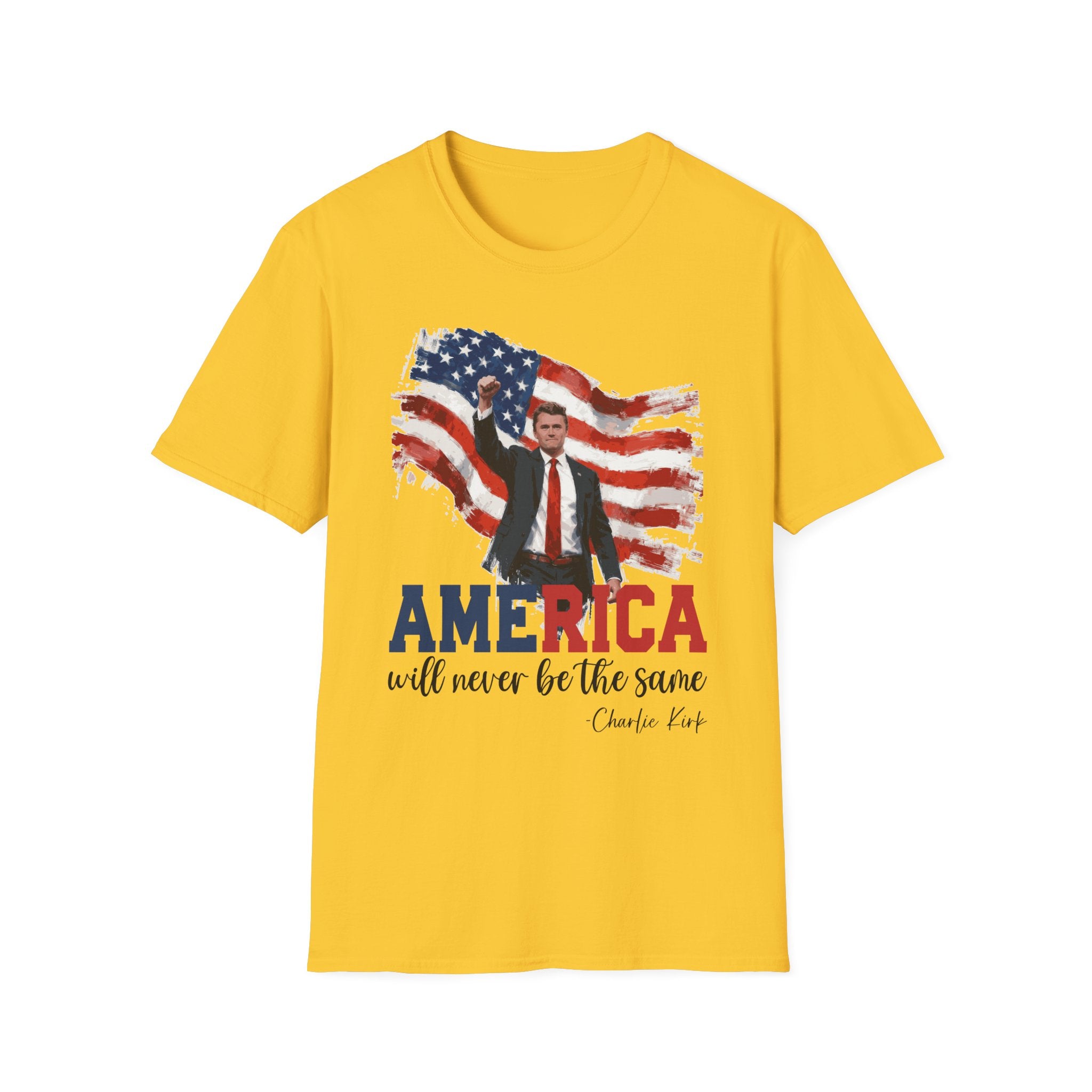 Charlie Kirk Patriotic T-Shirt - America Quote Tee, Fourth of July Shirt Independence Day Gift, Election Day Apparel, Mens Womans Boys Girls