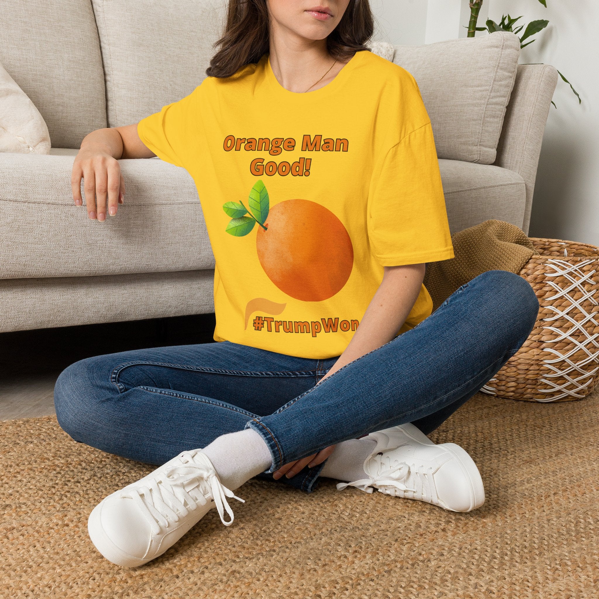 Orange Man Good Softstyle T-Shirt, Trump 2020 Tee, Unisex Shirt, Mens Womens DJT Gift, #TrumpWon