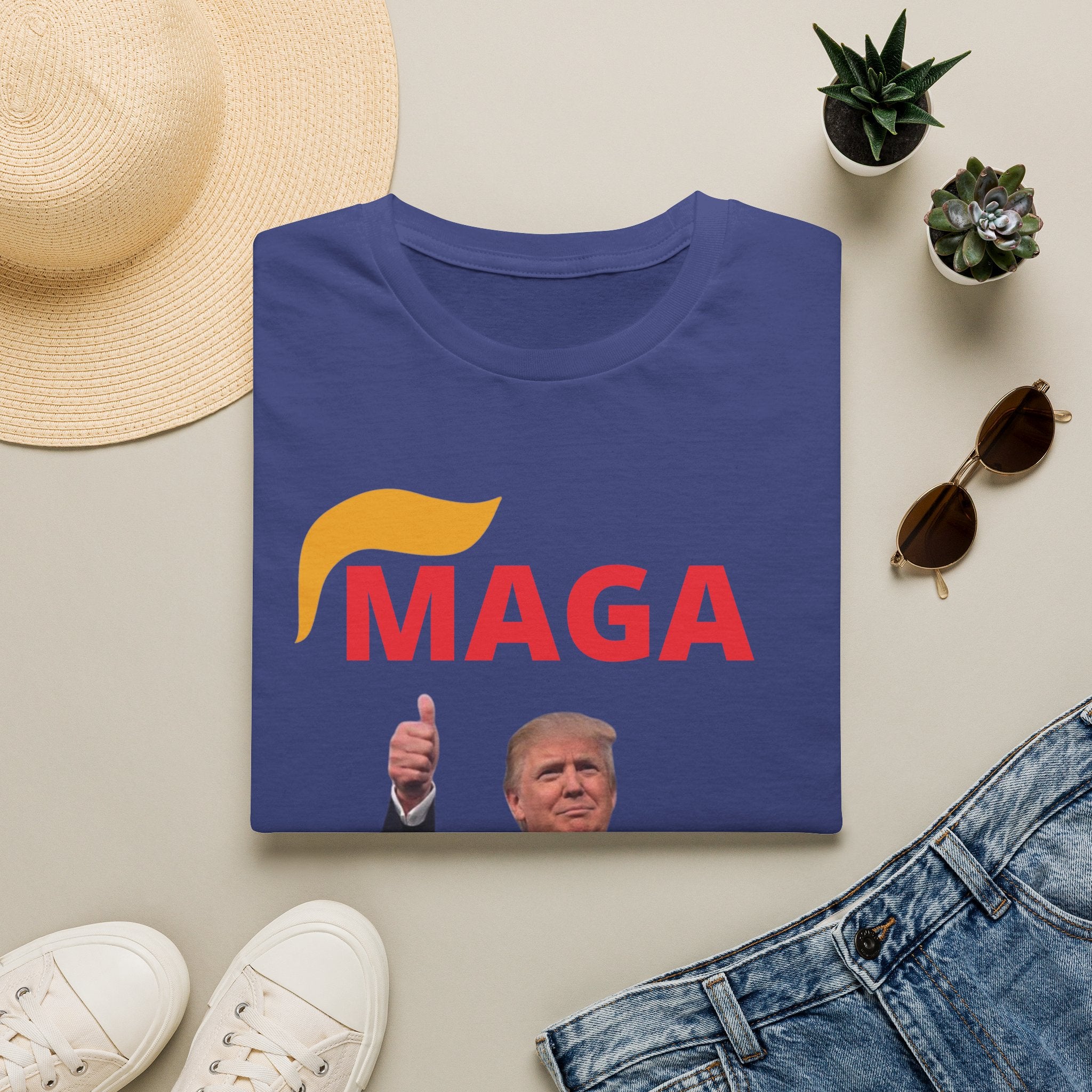 MAGA Thumbs-Up T-Shirt — "THANK GOD!" Political Statement Tee