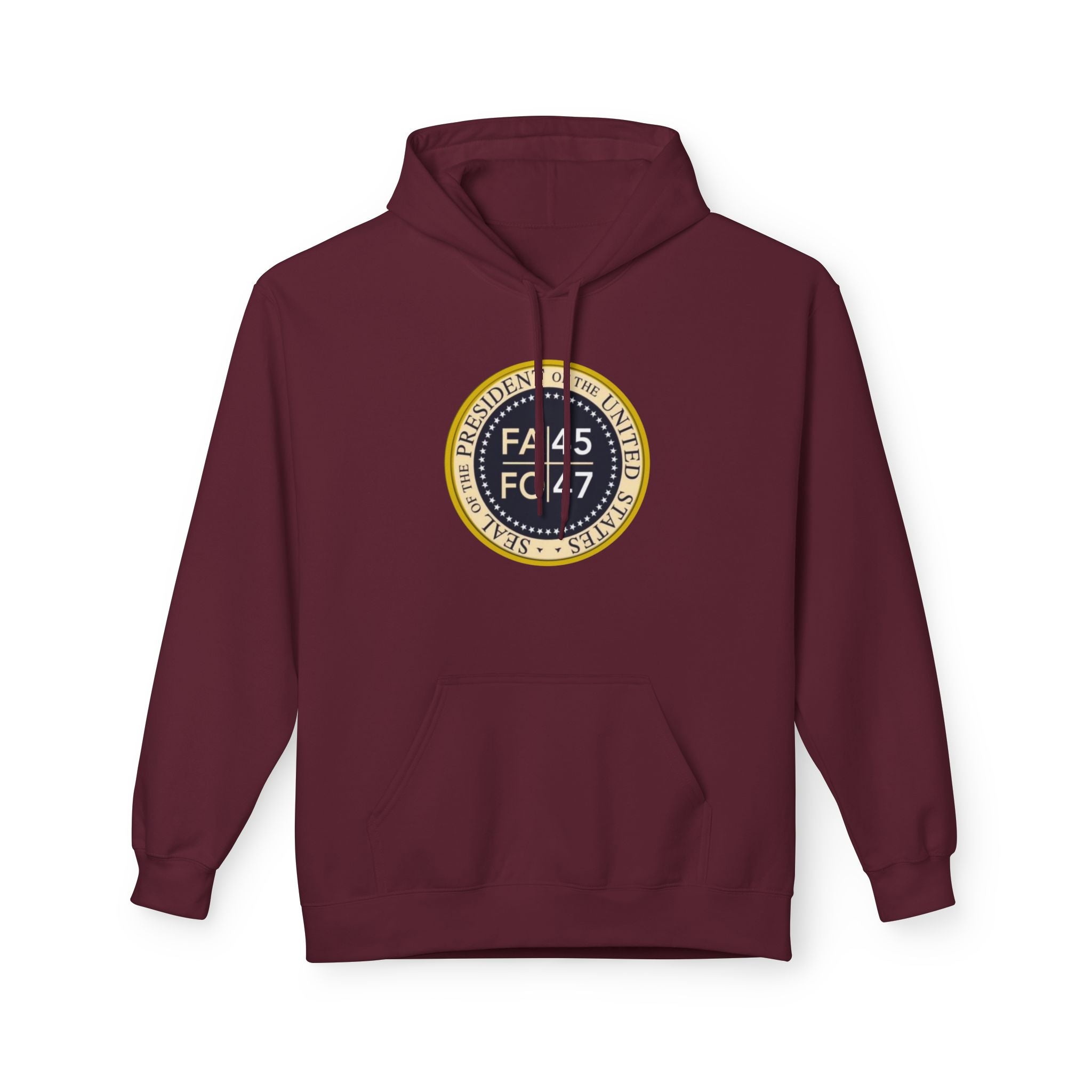 FA45 FO47 Trump Seal Hoodie | Political Satire Presidential Seal
