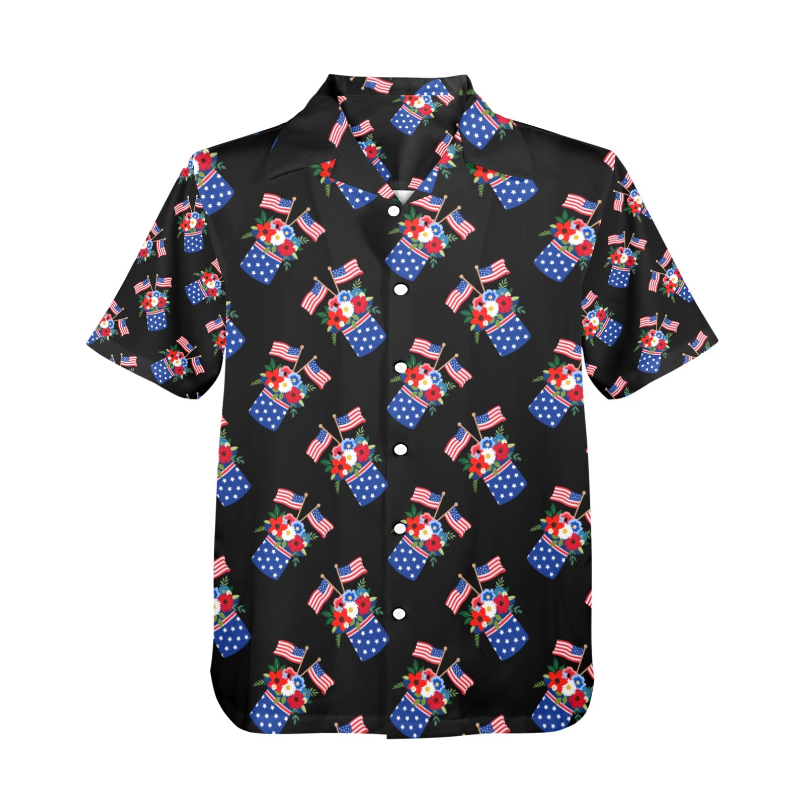 Red White Blue Celebration Men's All Over Print Shirt Made In USA Ships to USA Only Free Shipping
