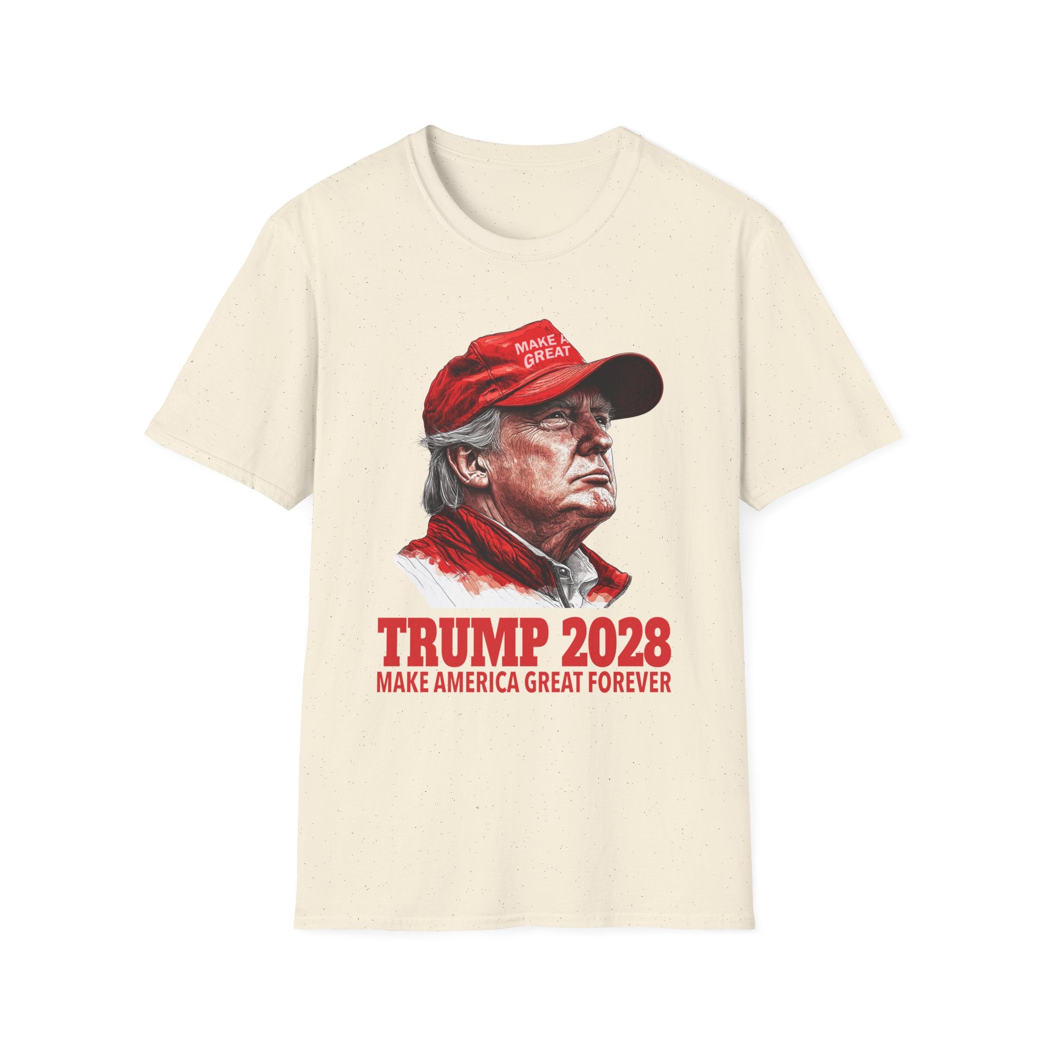 Trump 2028 Make America Great Forever Unisex Softstyle T-Shirt, Political Tee, Patriotic Apparel, Gift for Supporters, Election Merchandise