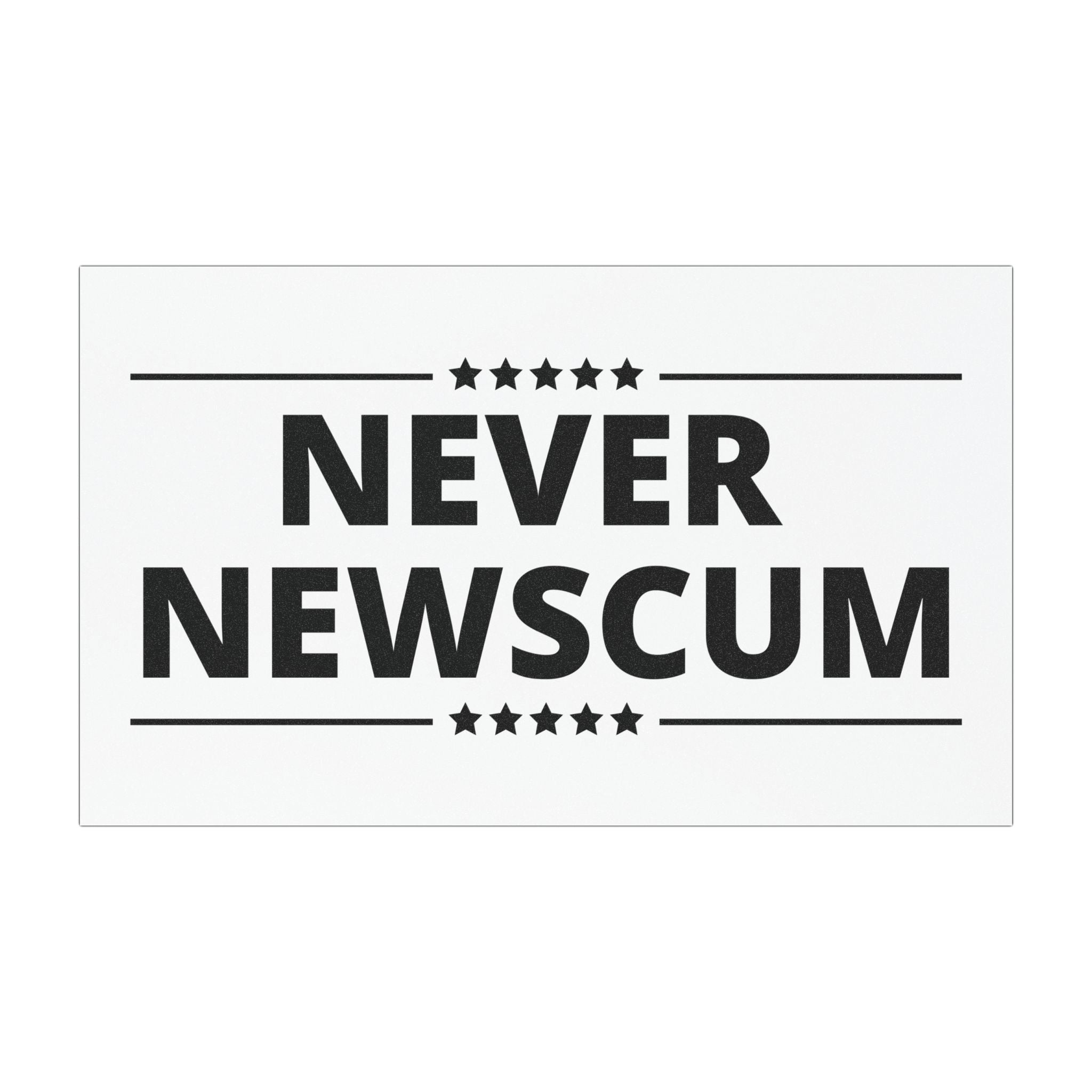 Bold Car Magnet - 'Never Newscum' Statement Magnet, Car Décor, Gift for Activists, Vehicle Accessories, Home Décor