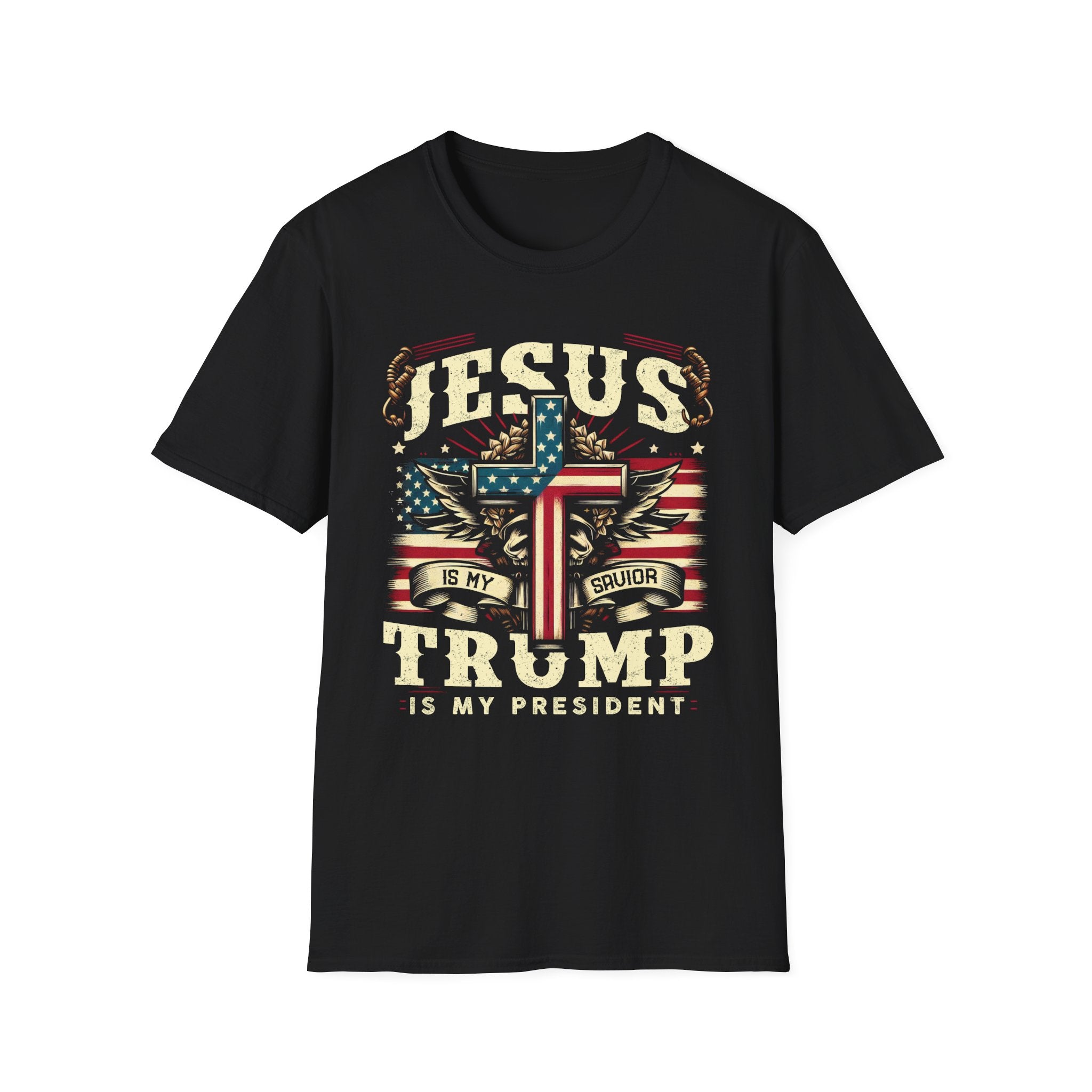 Jesus is My Savior Trump is My President Graphic T-Shirt, Unisex Softstyle Tee, Faith & Politics Shirt, Gift for Believers, Patriotic [...]
