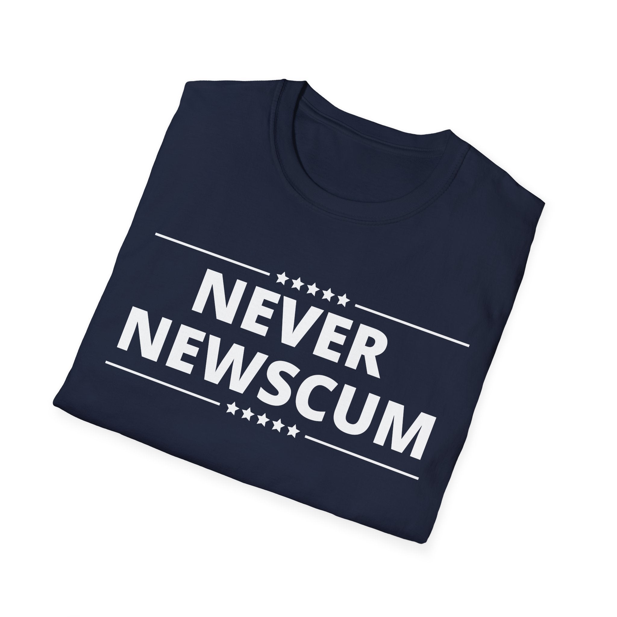 Never Newscum T-Shirt — Bold Political Statement Tee