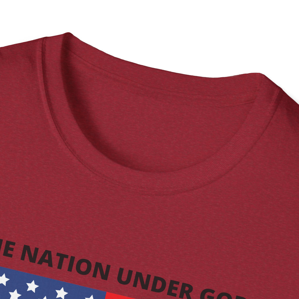 Patriotic T-Shirt, One Nation Under God Tee, Pledge of Allegiance Shirt, American Flag Shirt, July 4th Celebration Apparel