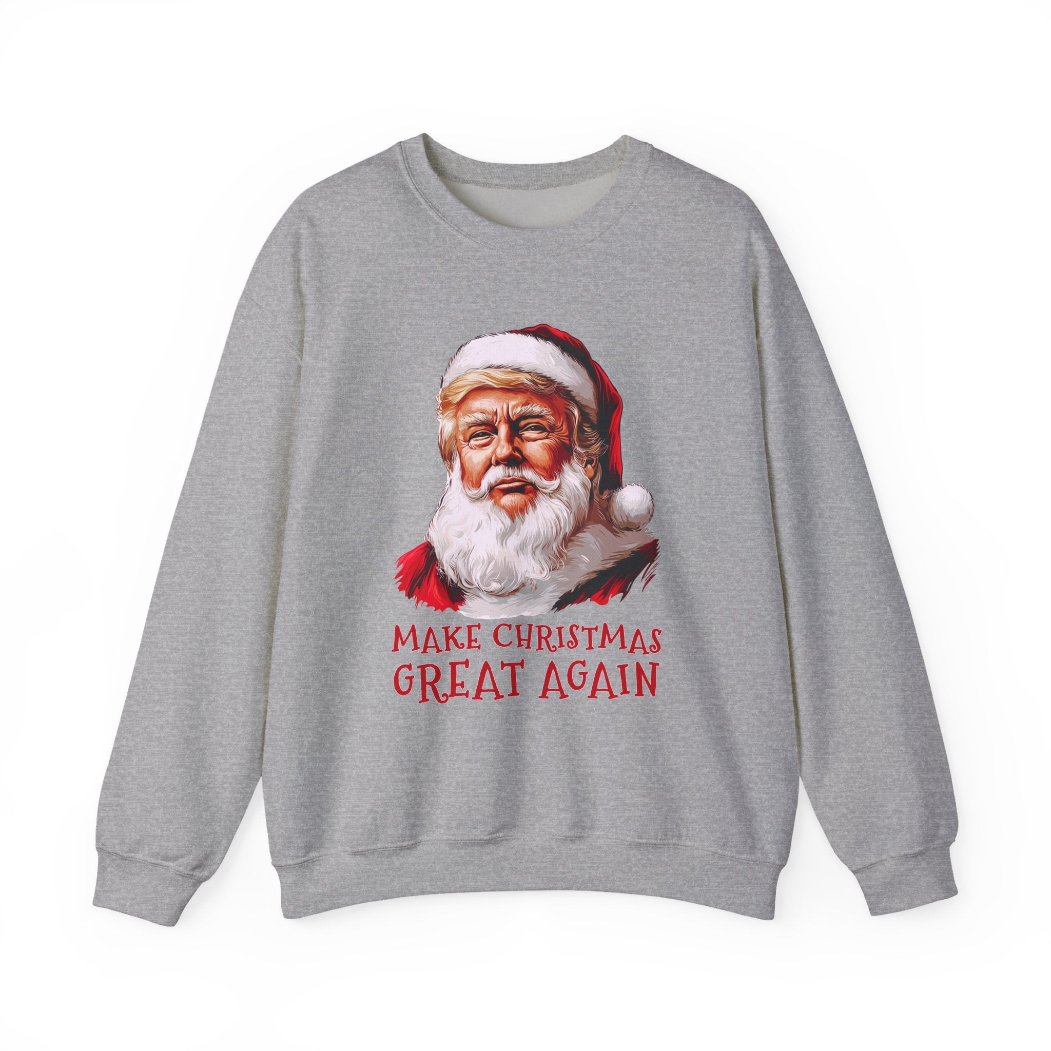 Trump Santa Face Illustration Make Christmas Great Again Sweatshirt