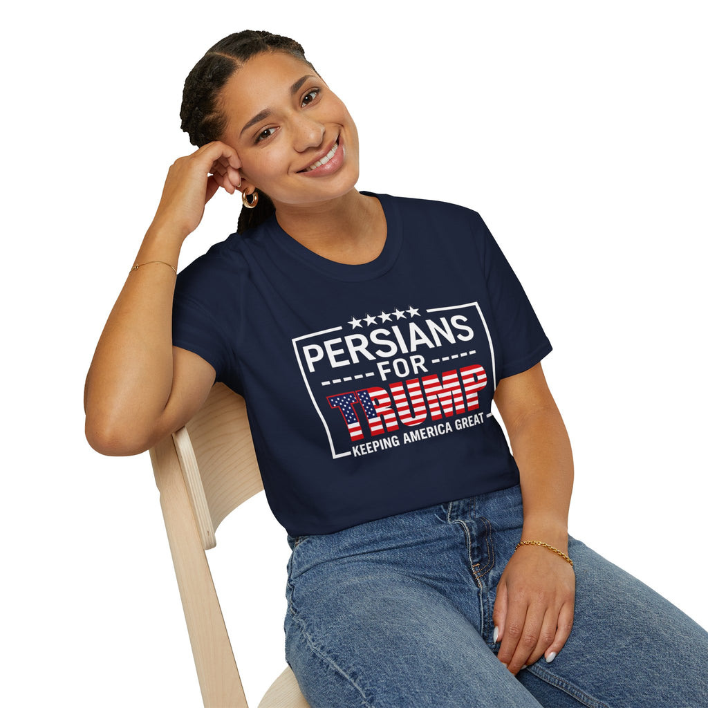 Persians for Trump T-Shirt — Patriotic American Flag Design #Iran #Persia #Trump