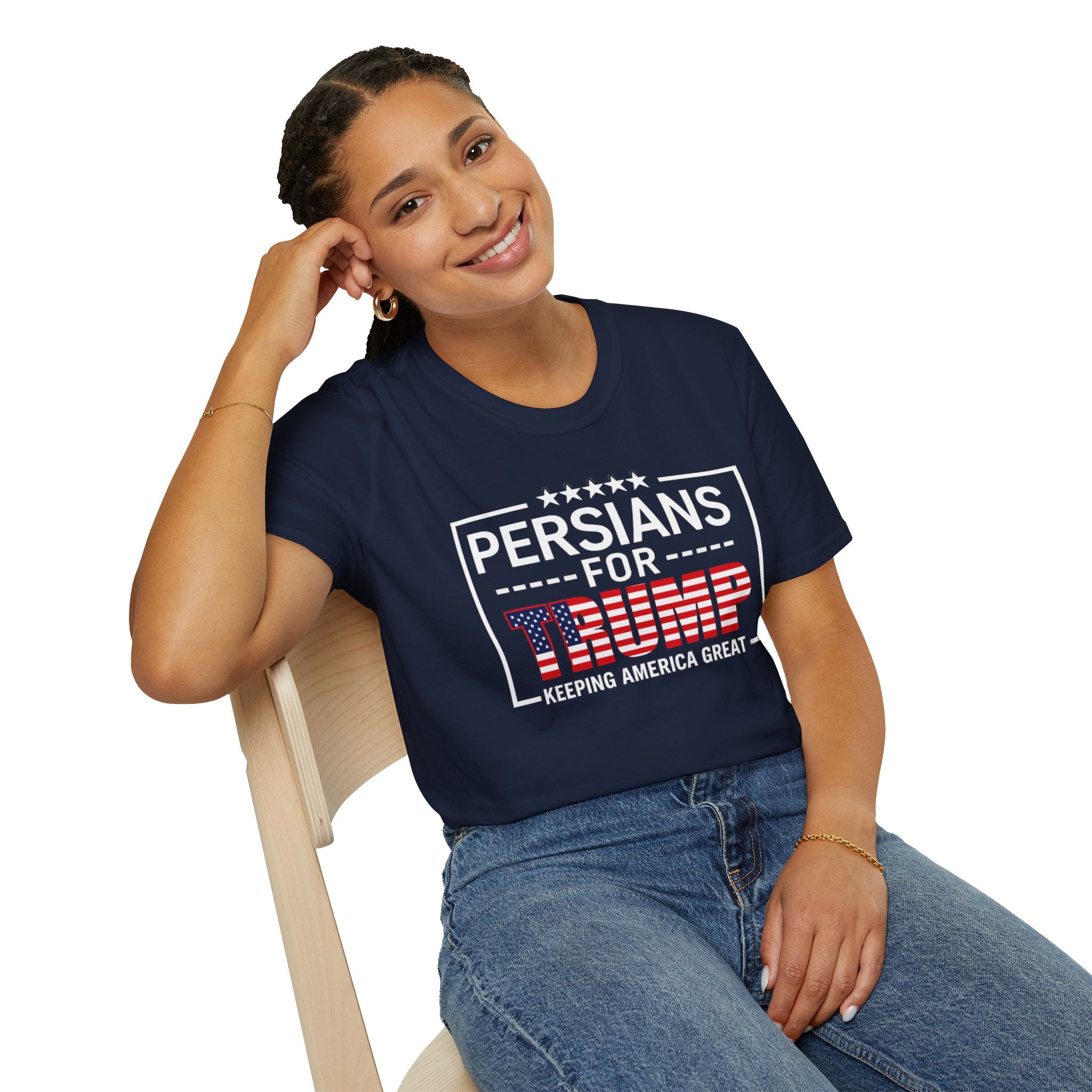 Persians for Trump T-Shirt — Patriotic American Flag Design #Iran #Persia #Trump