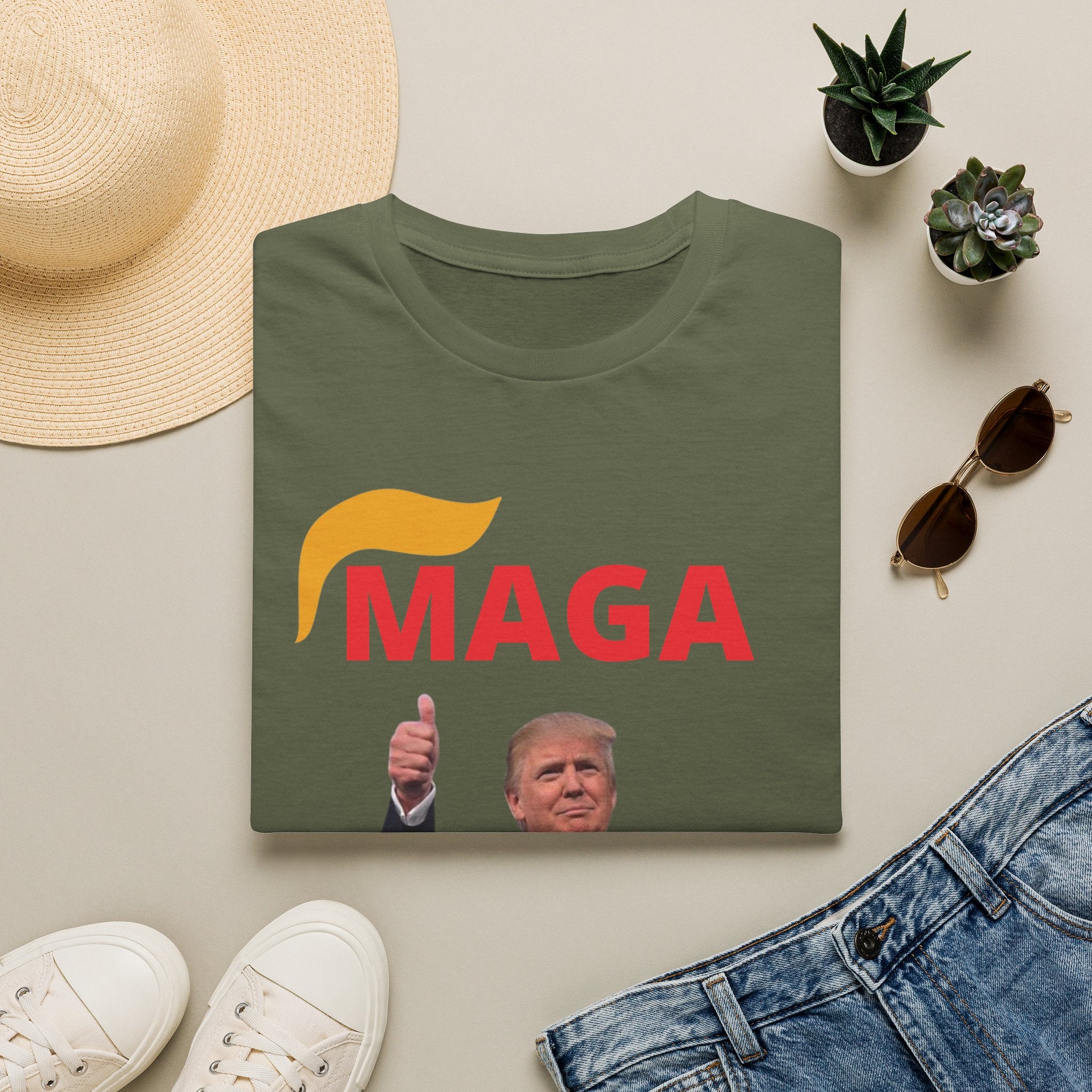 MAGA Thumbs-Up T-Shirt — "THANK GOD!" Political Statement Tee