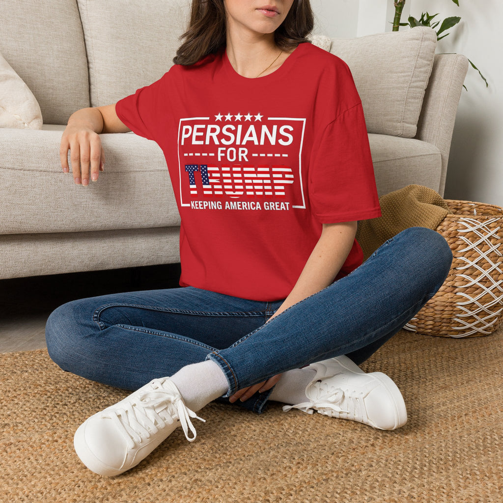 Persians for Trump T-Shirt — Patriotic American Flag Design #Iran #Persia #Trump