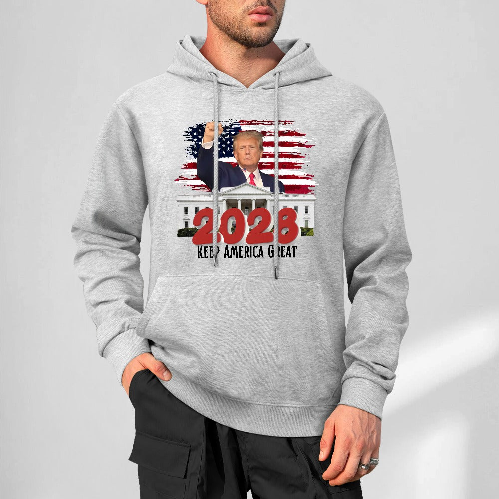 Keep America Great Trump 2028 New Pure cotton hooded sweater FREE SHIPPING