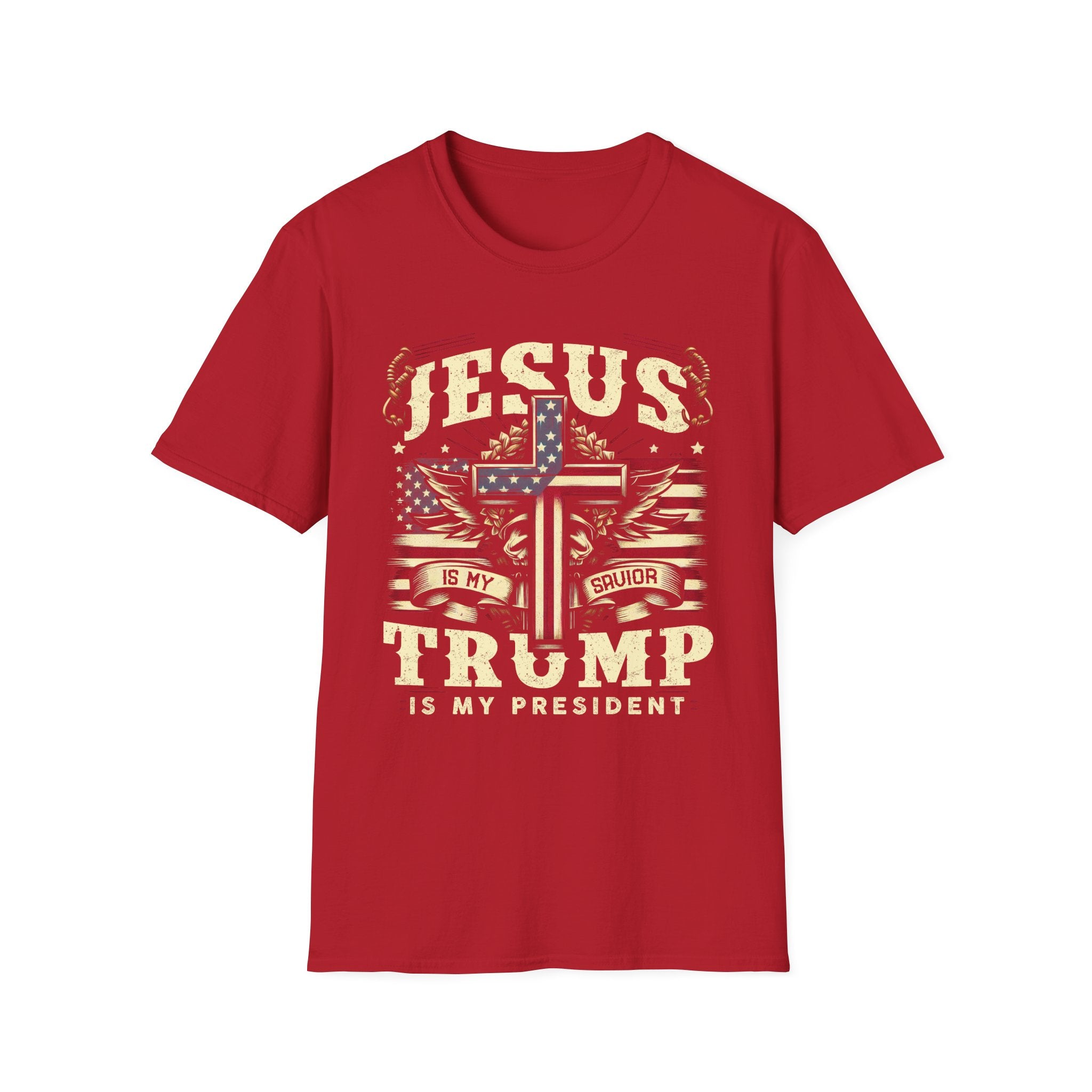 Jesus is My Savior Trump is My President Graphic T-Shirt, Unisex Softstyle Tee, Faith & Politics Shirt, Gift for Believers, Patriotic [...]