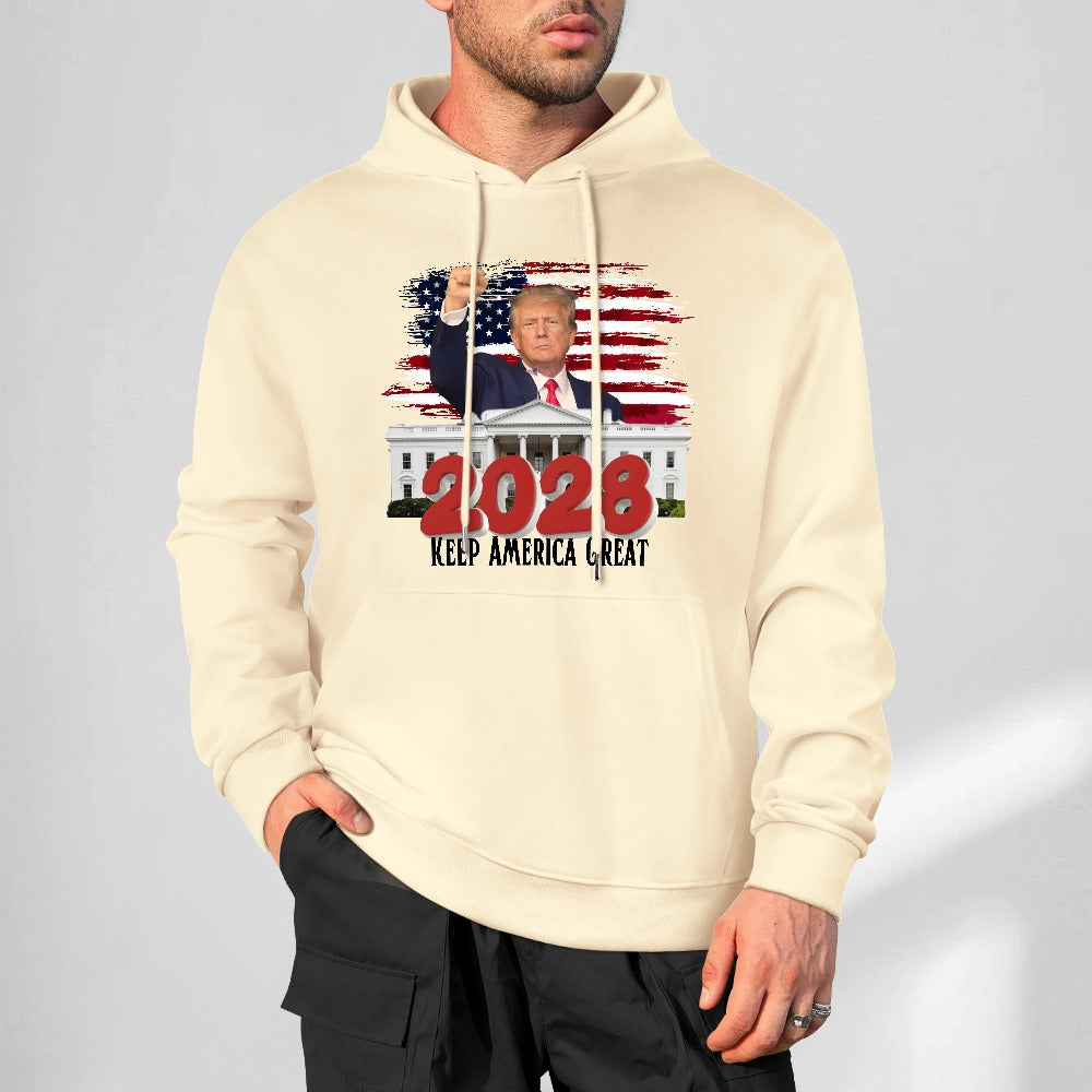 Keep America Great 2028 Trump New Pure cotton hooded sweater FREE SHIPPING