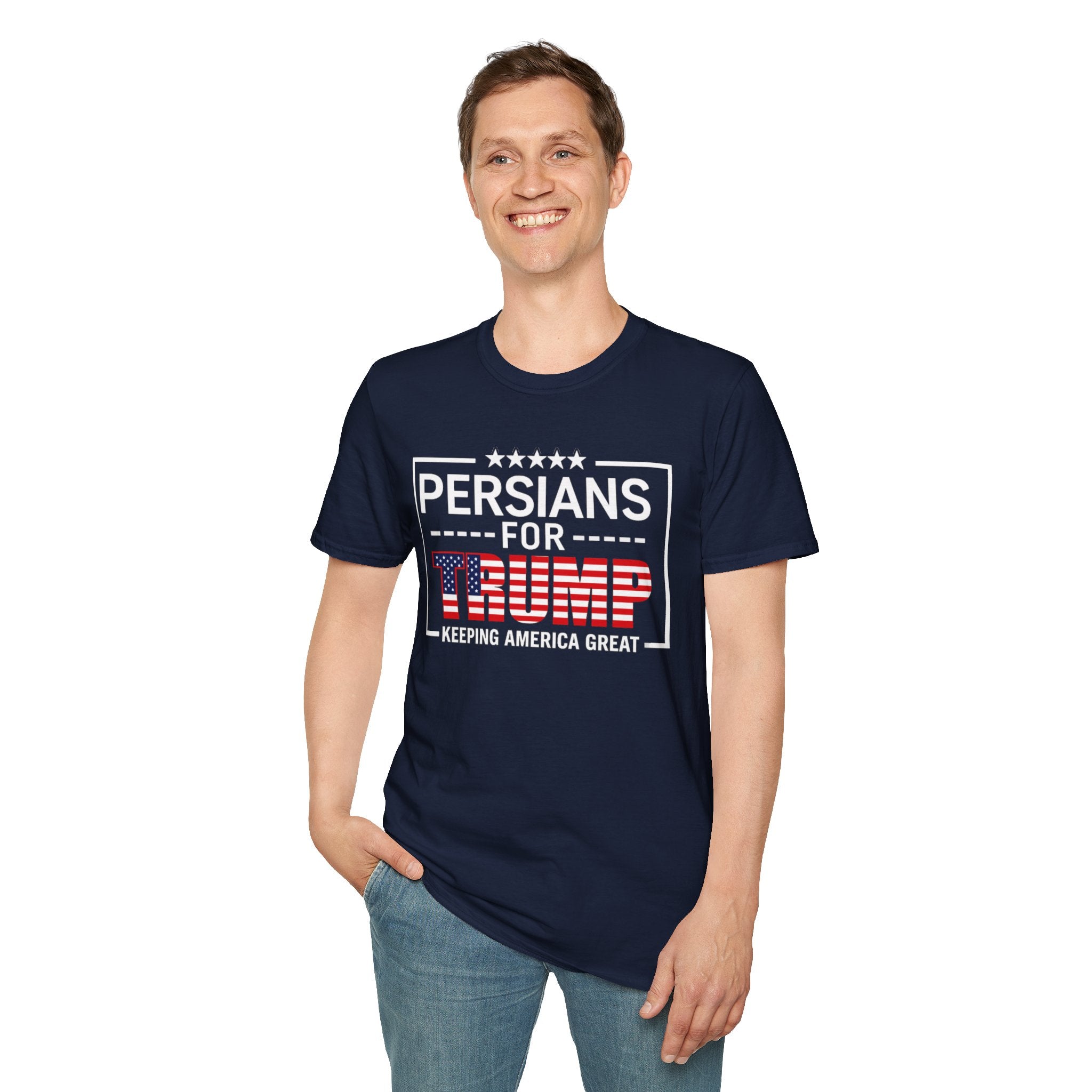 Persians for Trump T-Shirt — Patriotic American Flag Design #Iran #Persia #Trump