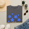 Patriotic Blue Stars Red Strips Graphic Tee (Fourth of July, Americana) T-Shirt