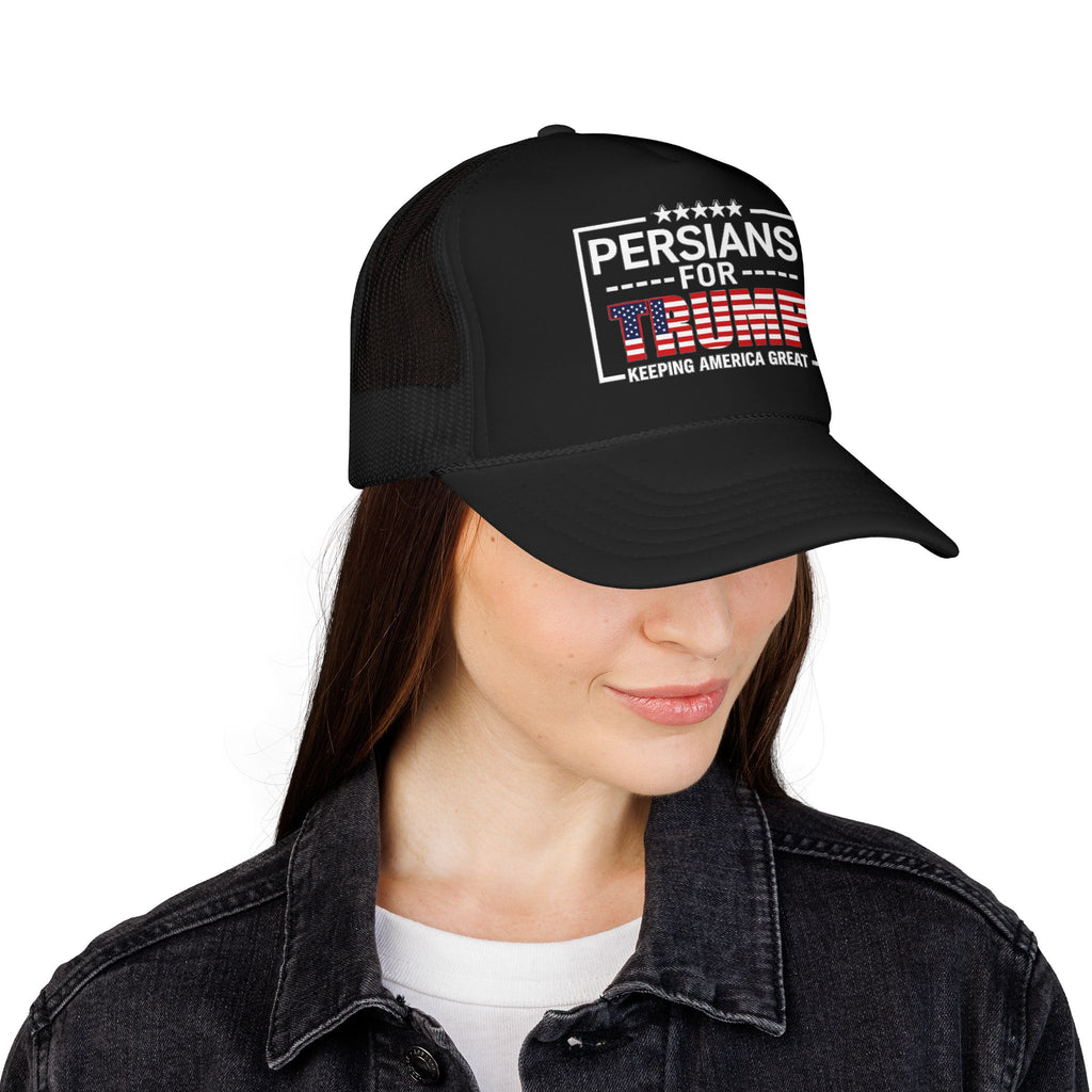 Trucker Hat — Persians for Trump "Keeping America Great" Mesh Cap #Iran #Persia #Trump