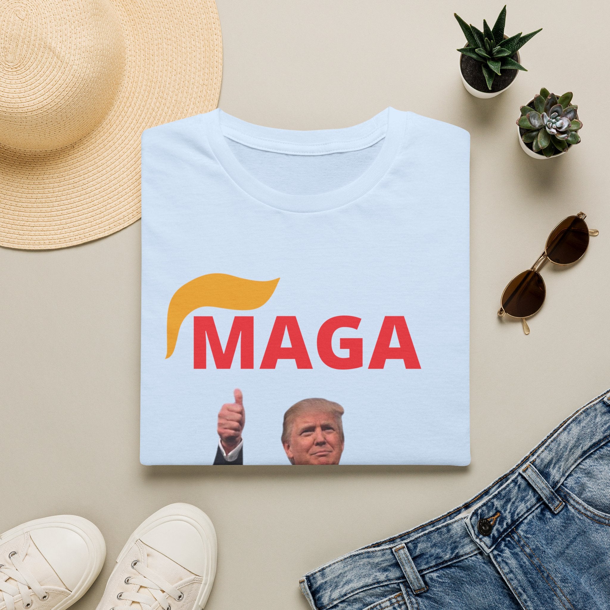 MAGA Thumbs-Up T-Shirt — "THANK GOD!" Political Statement Tee