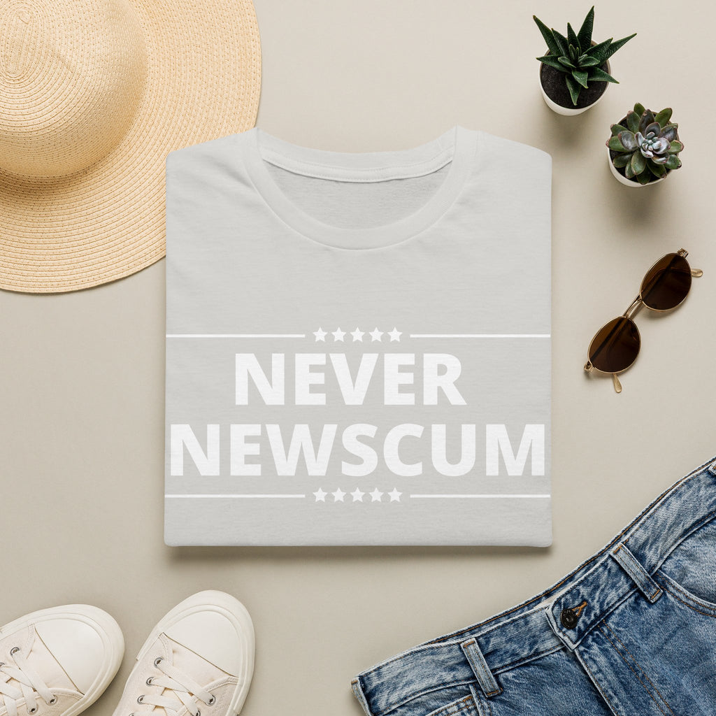 Never Newscum T-Shirt — Bold Political Statement Tee