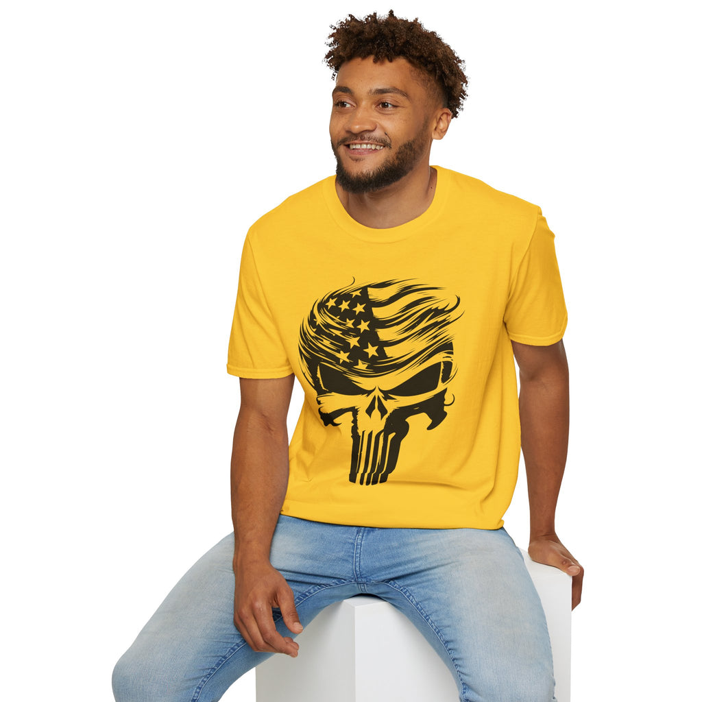 Punisher Patriotic Skull Graphic T-Shirt | Mens Womans  Softstyle Tee, Unique Gift, Casual Wear, Festival Apparel, Statement Shirt