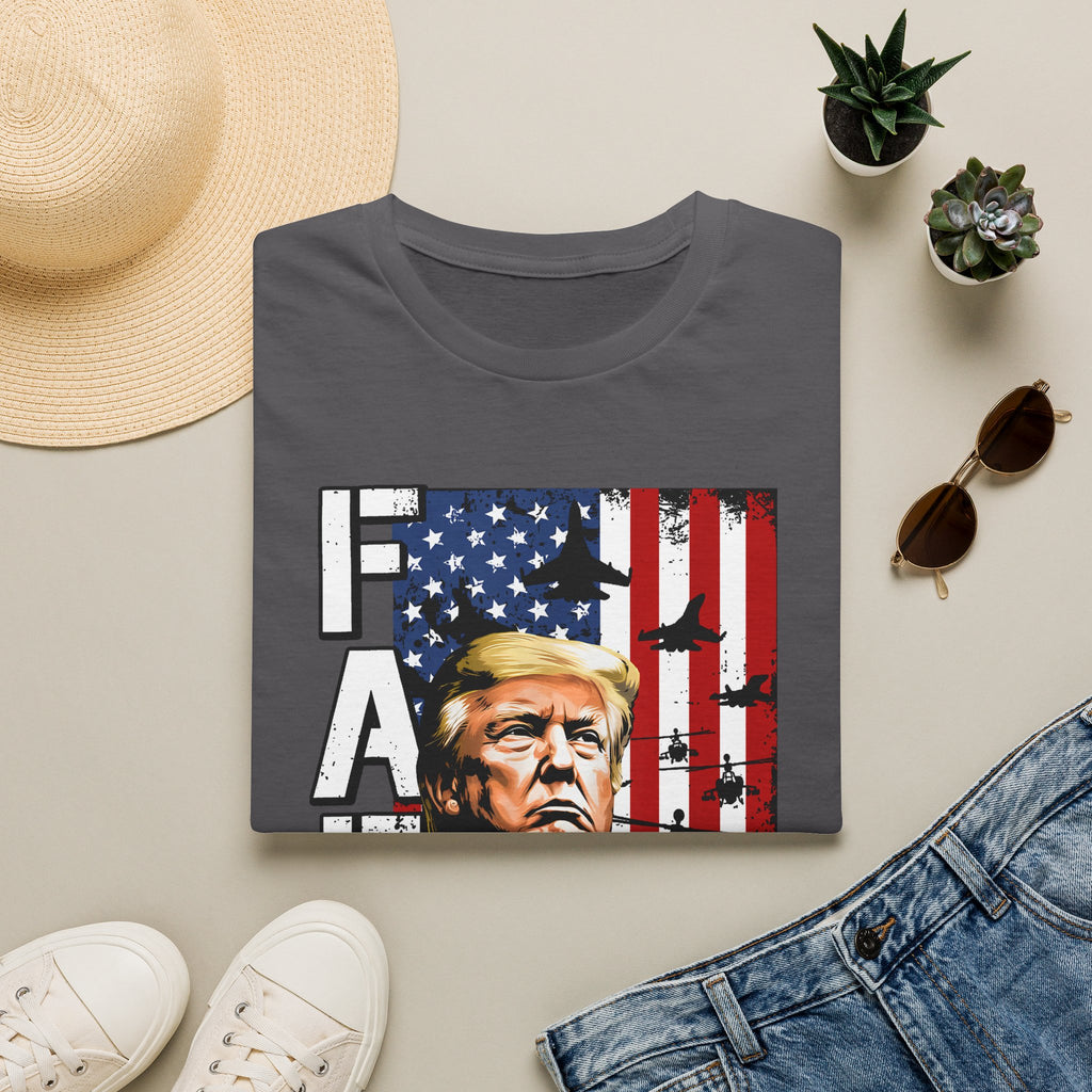 Trump Flag FAFO Graphic T-Shirt — MAGA Patriotic Portrait Tee