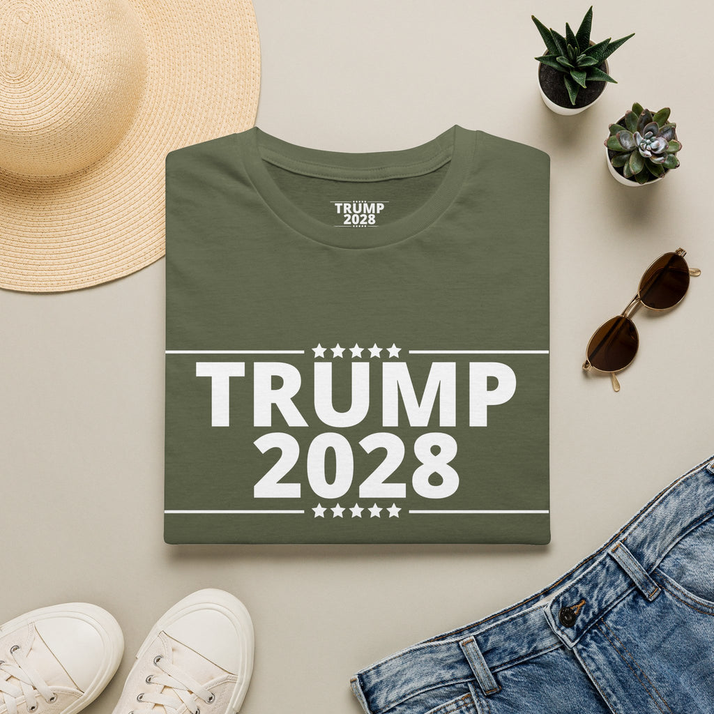 Trump 2028 Mens and Womans Softstyle T-Shirt | Political Apparel, Election 2028 Shirt, Campaign Tee, Gifts for Supporters, Rally Wear