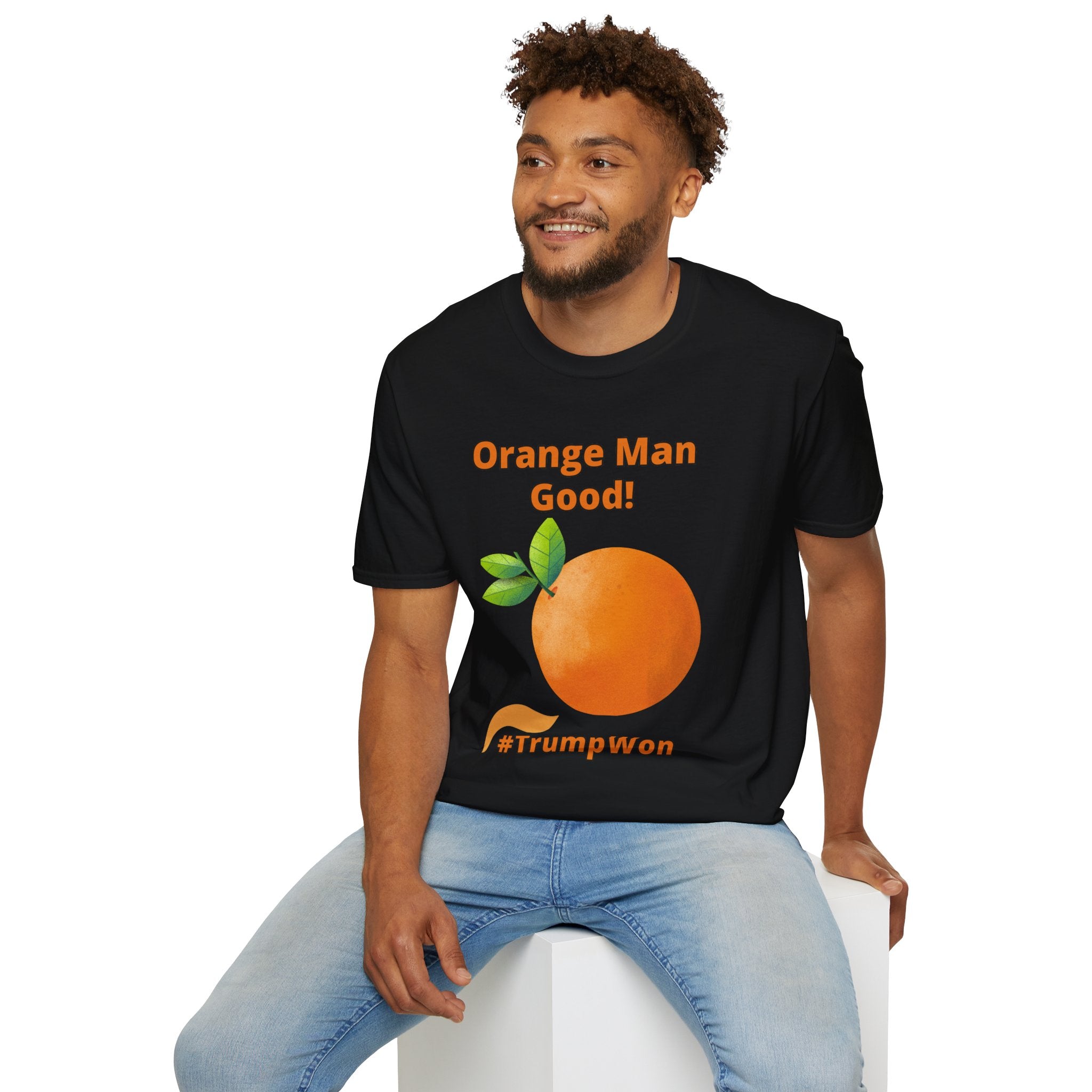 Orange Man Good Softstyle T-Shirt, Trump 2020 Tee, Unisex Shirt, Mens Womens DJT Gift, #TrumpWon