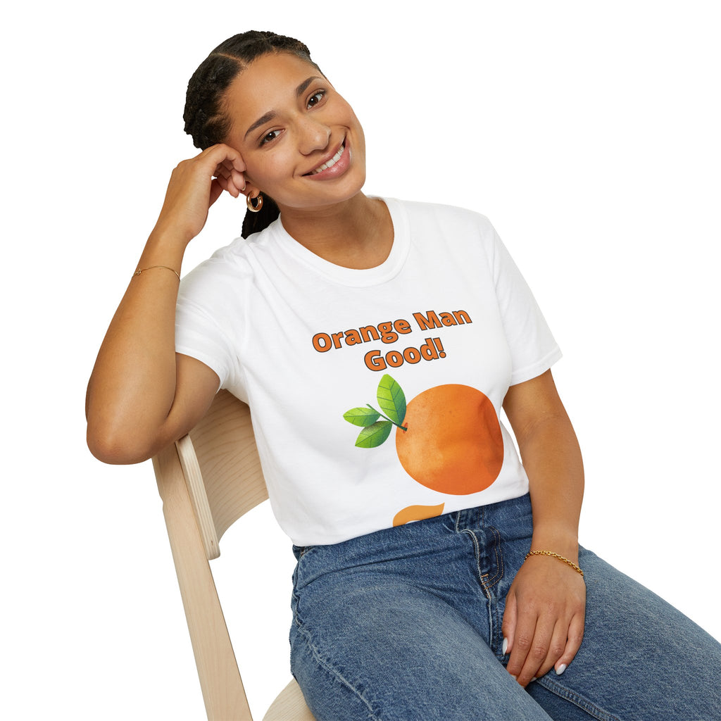 Orange Man Good Softstyle T-Shirt, Trump 2020 Tee, Unisex Shirt, Mens Womens DJT Gift, #TrumpWon