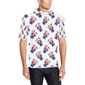 Red White Blue Celebration Men's All Over Print Polo Shirt Free Shipping USA