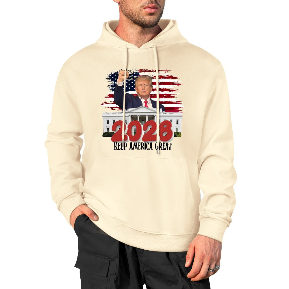 Keep America Great 2028 Trump New Pure cotton hooded sweater FREE SHIPPING