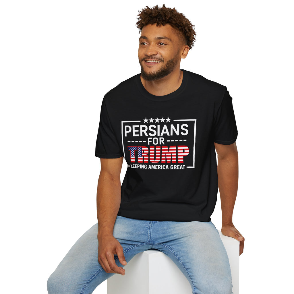 Persians for Trump T-Shirt — Patriotic American Flag Design #Iran #Persia #Trump