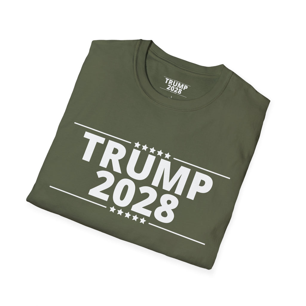 Trump 2028 Mens and Womans Softstyle T-Shirt | Political Apparel, Election 2028 Shirt, Campaign Tee, Gifts for Supporters, Rally Wear