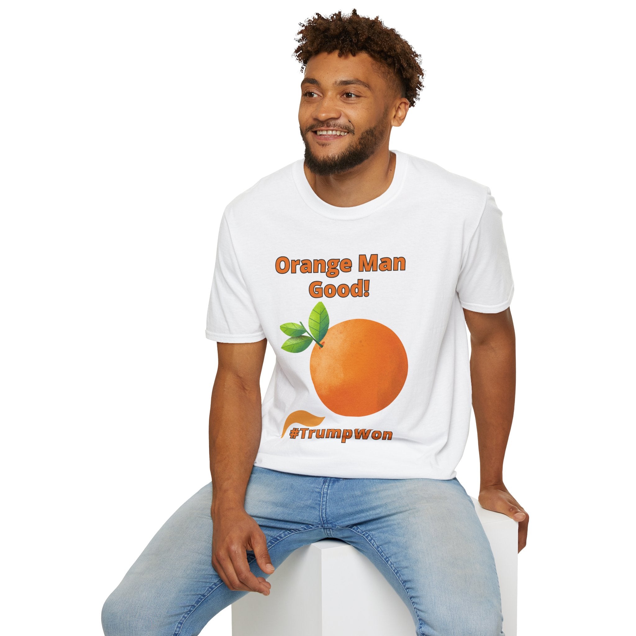 Orange Man Good Softstyle T-Shirt, Trump 2020 Tee, Unisex Shirt, Mens Womens DJT Gift, #TrumpWon